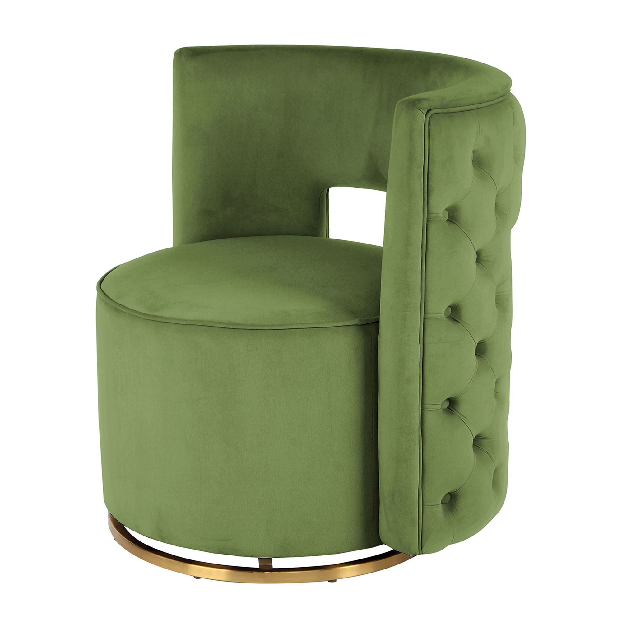 KAYOOM Sessel Beverly Samtbezug gesteppter Rücken drehbar