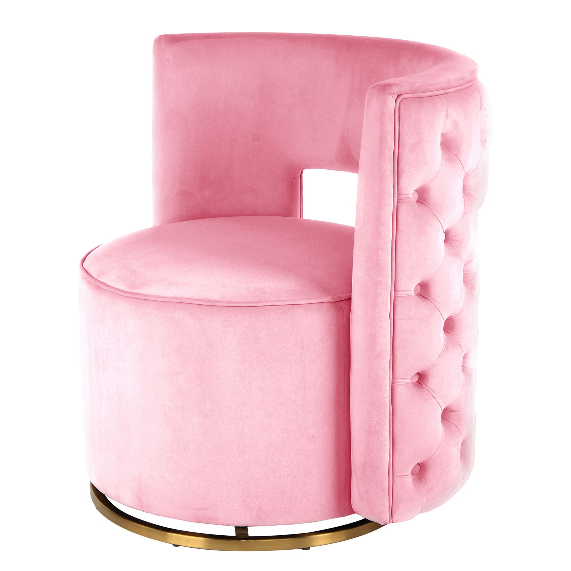 KAYOOM Sessel Beverly Samtbezug gesteppter Rücken drehbar