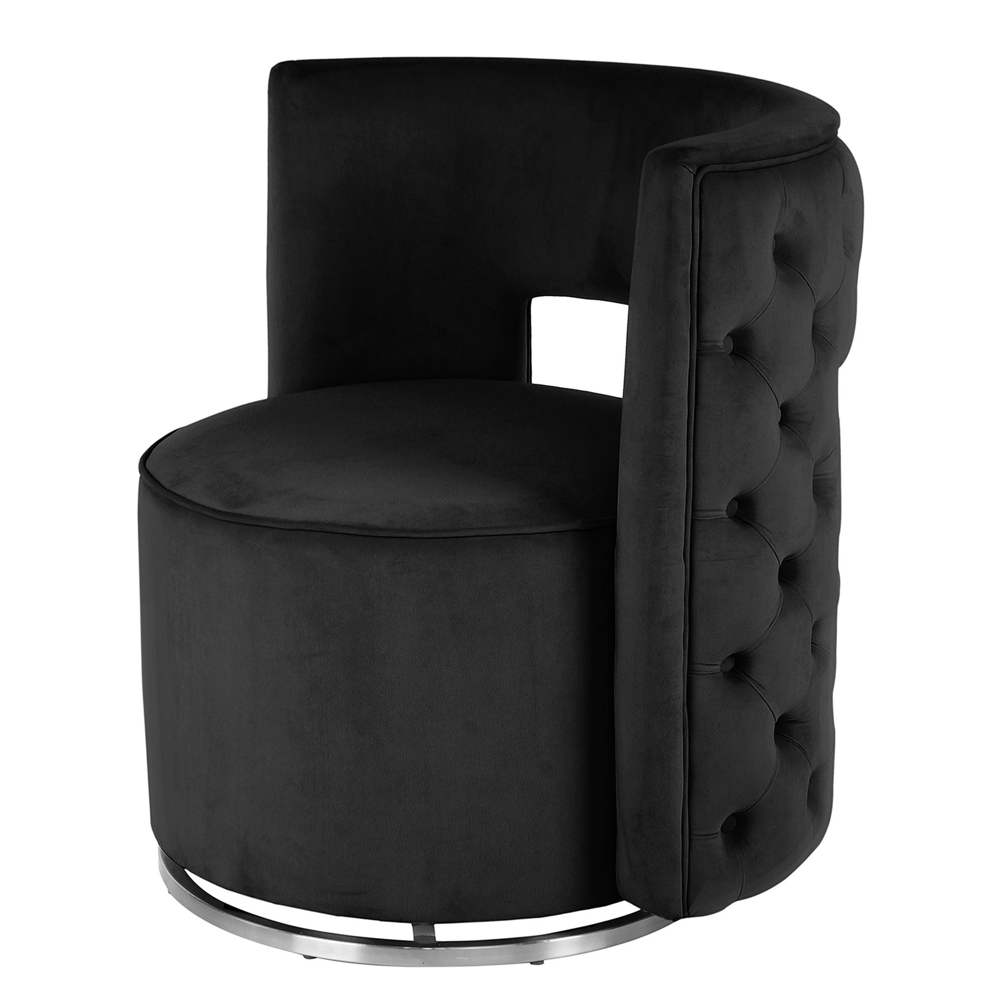 KAYOOM Sessel Beverly Samtbezug gesteppter Rücken drehbar