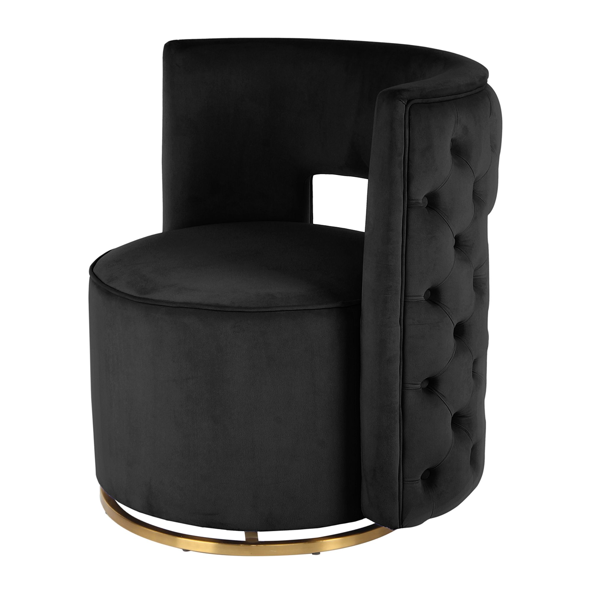 KAYOOM Sessel Beverly Samtbezug gesteppter Rücken drehbar