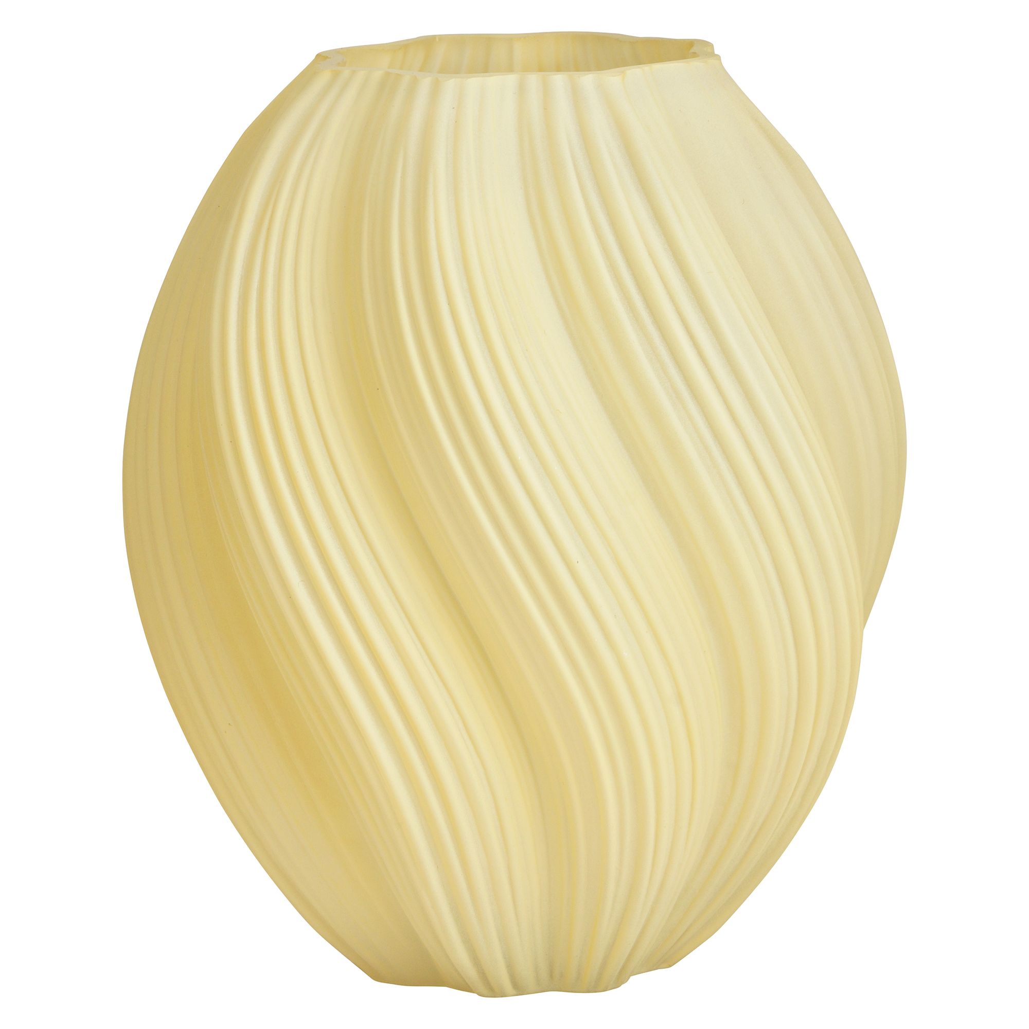 WURM Vase mit Wellen-Optik aus Glas Größenauswahl