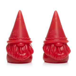 ELAMBIA 2 LED-Figurenkerzen Weihnachtswichtel 5h-Timerfunktion Höhe 14,5cm