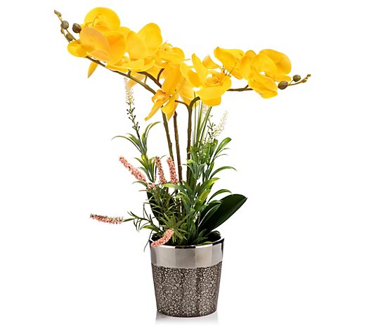 ABELLA Flora künstliche Orchidee Keramiktopf Höhe ca. 55cm
