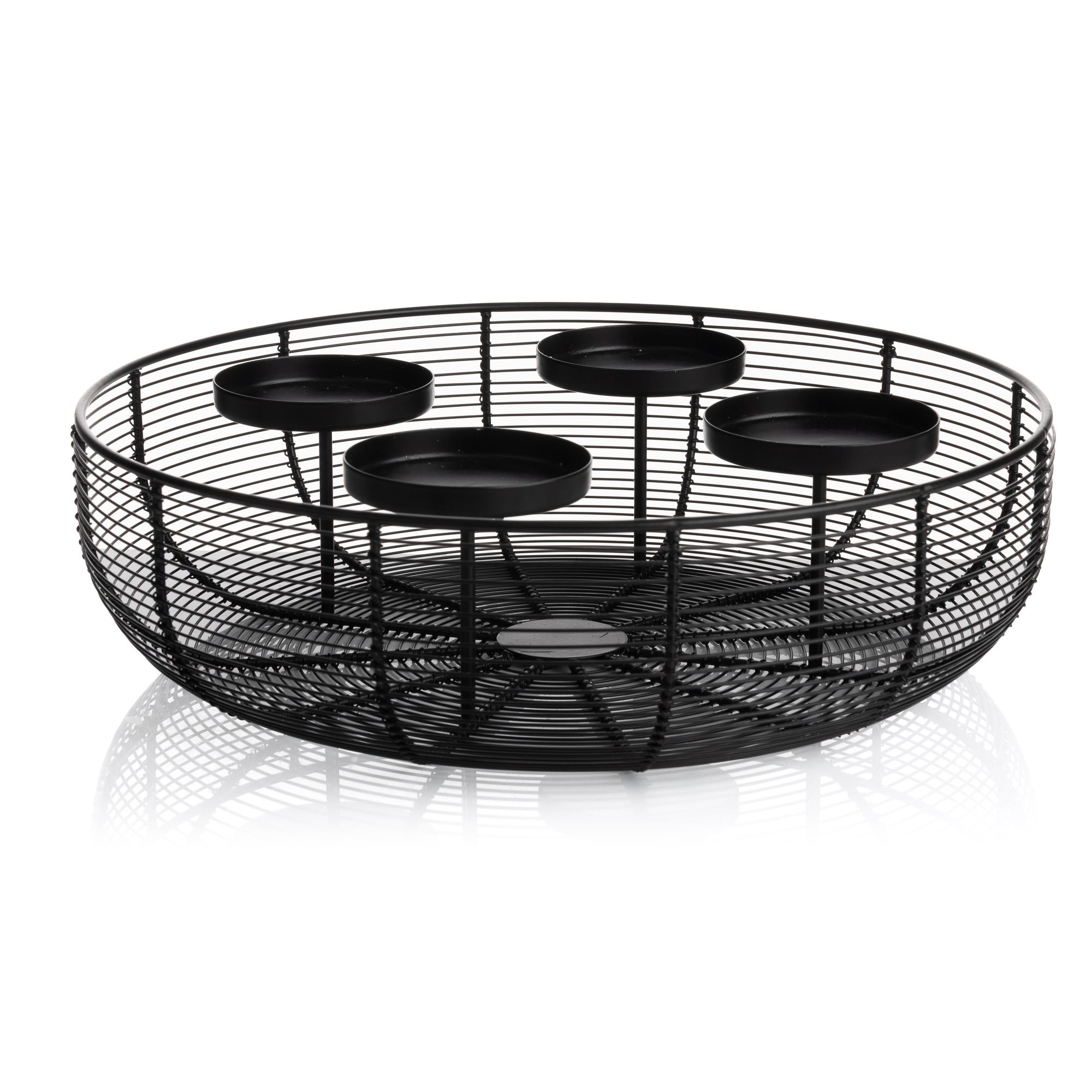 ELAMBIA Metall-Kerzenhalter für 4 Kerzen max. Ø 8cm 36x36x10cm