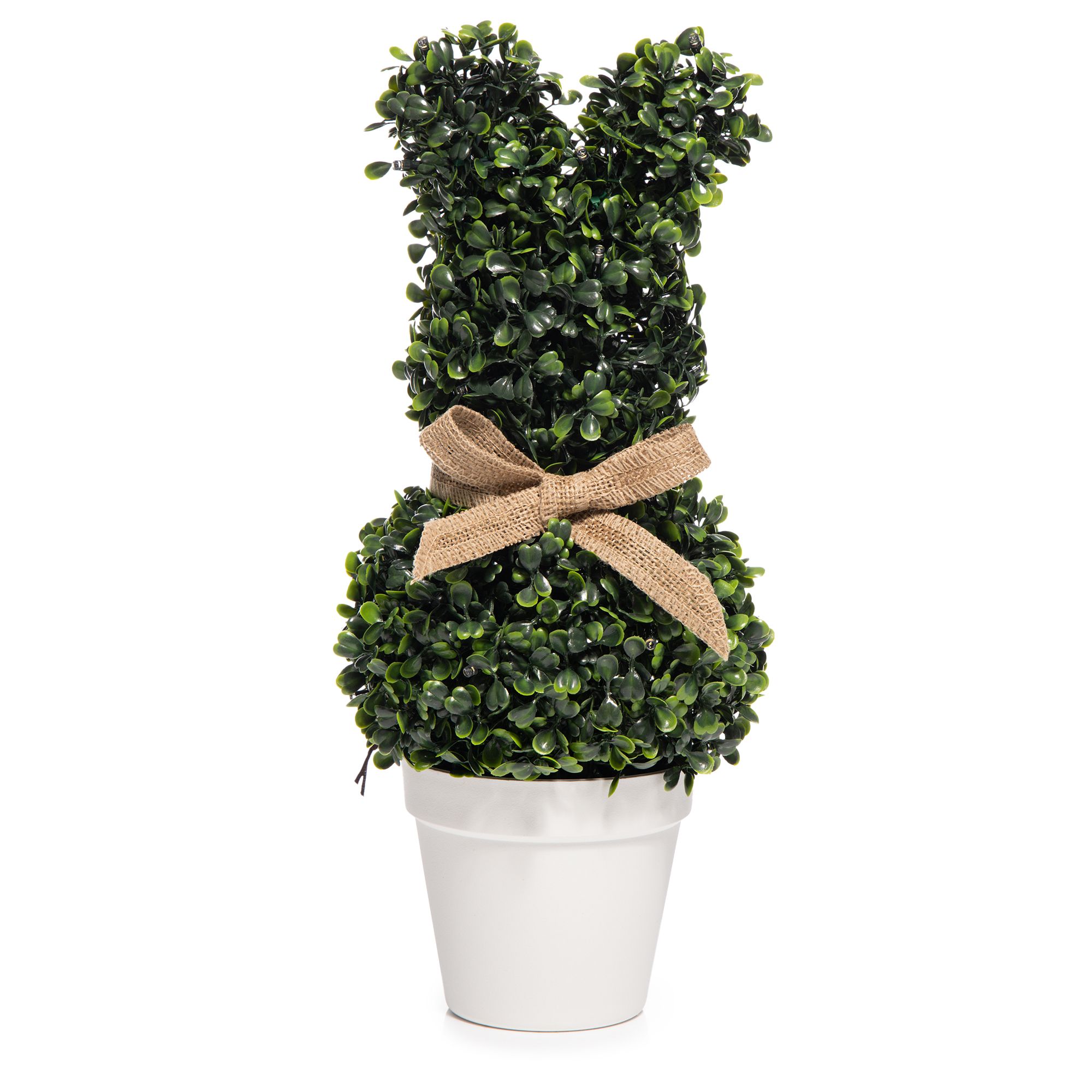  LUMIDA Flora künstl. Buchsbaum Formschnitt Hase 5h-Timerfunktion outdoorgeeignet