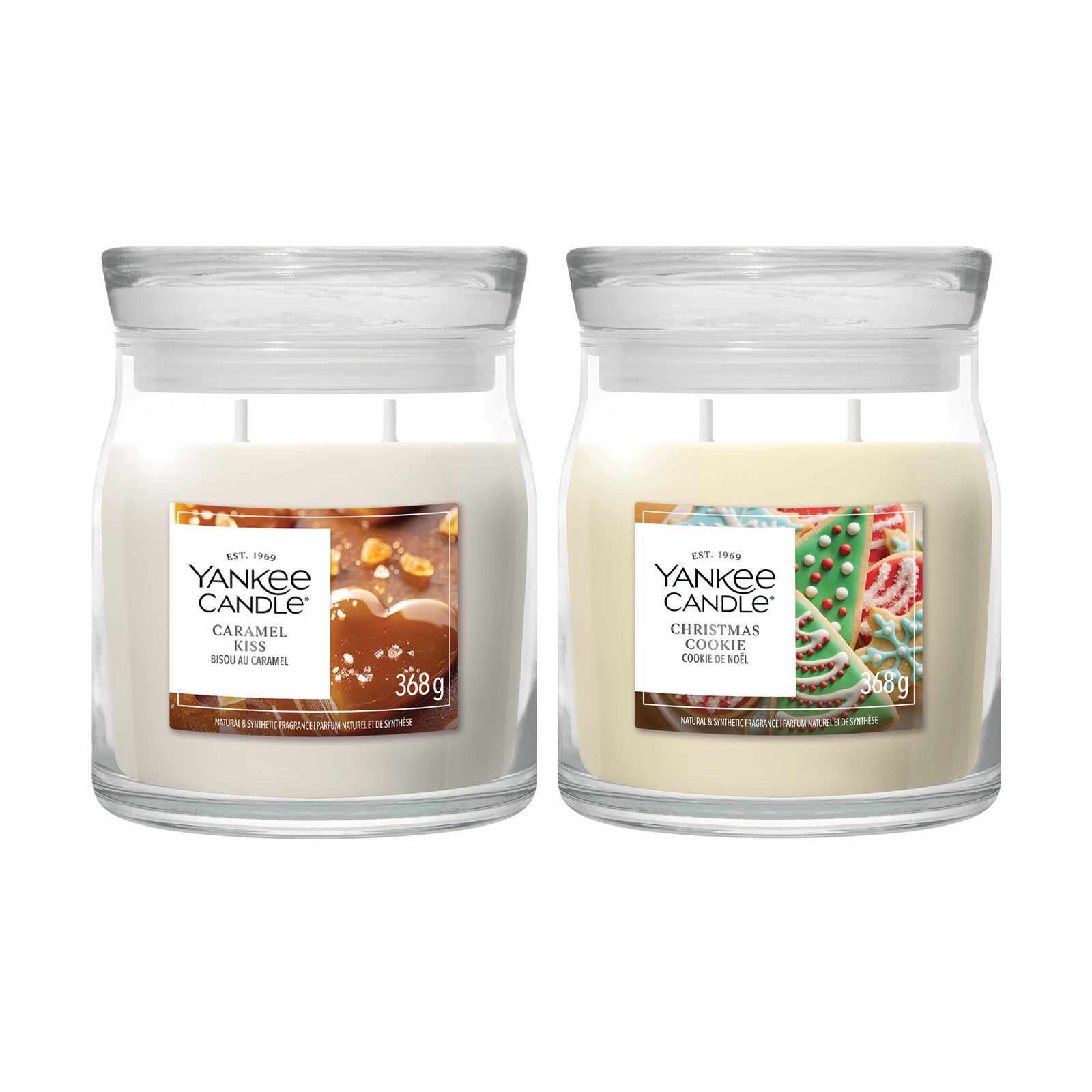 YANKEE CANDLE® Duftkerzen-Set Signature Line 2x Medium Jar Brenndauer je 35-50h