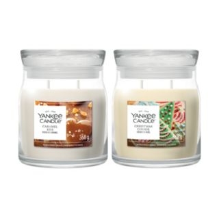 YANKEE CANDLE® Duftkerzen-Set Signature Line 2x Medium Jar Brenndauer je 35-50h