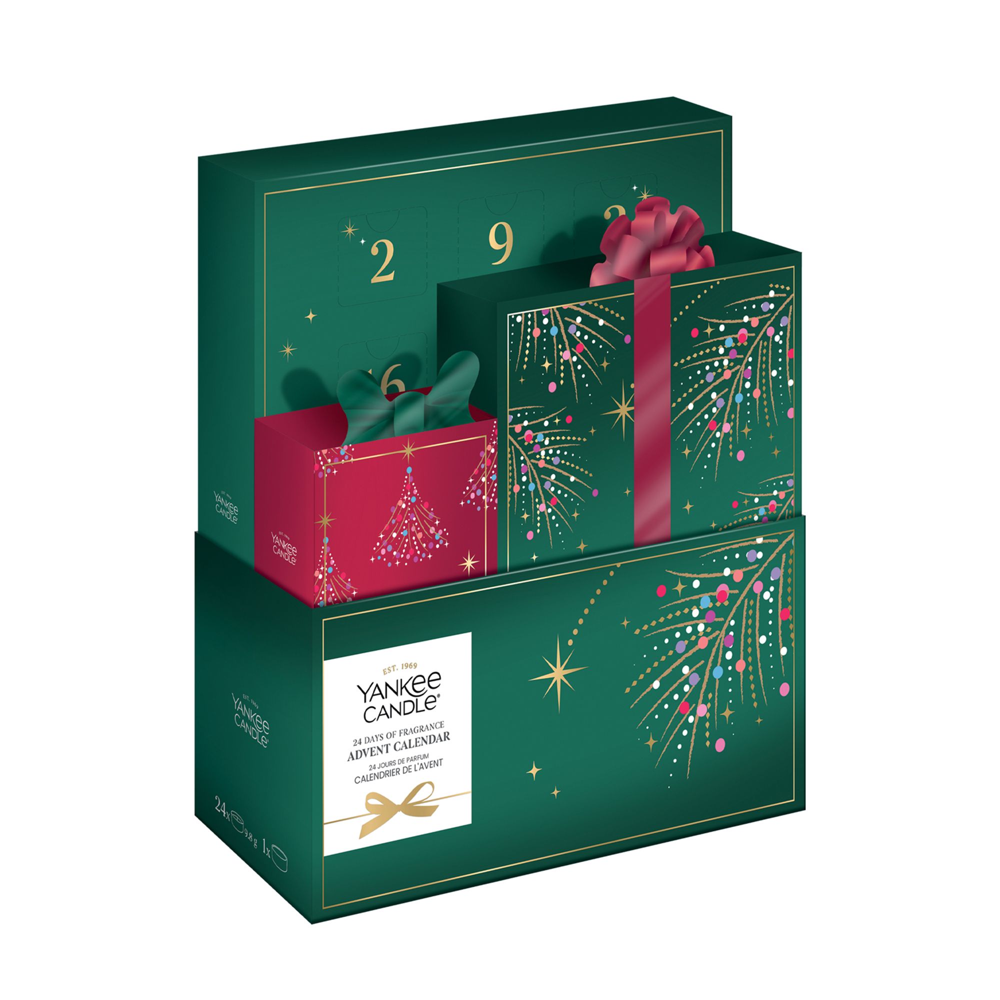 YANKEE CANDLE® Adventskalender 24 Duft-Teelichte & 1 Teelicht-Halter versch. Düfte