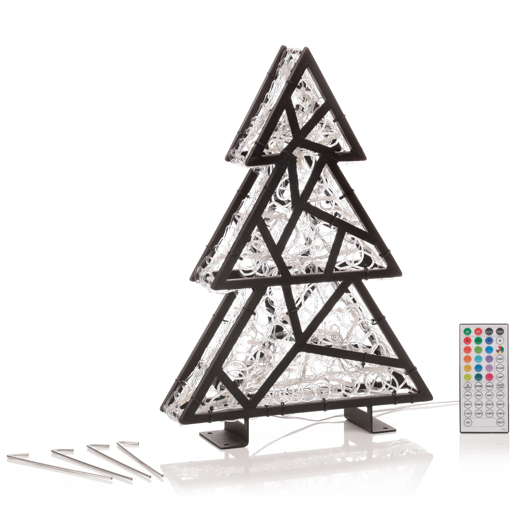 LUMIDA Xmas Design-Dekobaum Acryl-Design 37 Leuchtfunktionen, FB. outdoorgeeignet