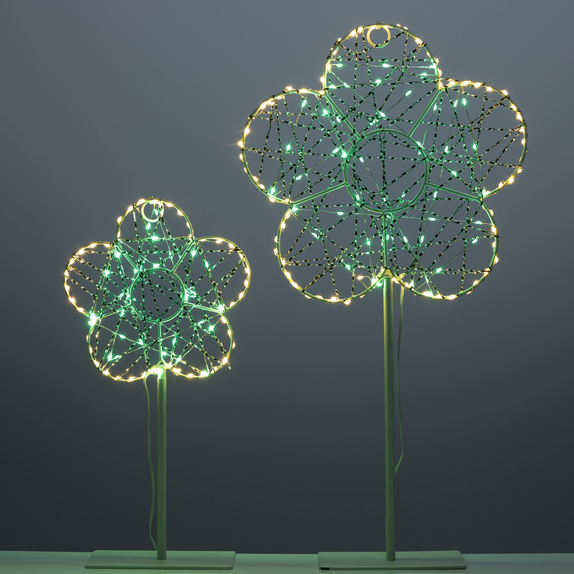 LUMIDA Casa LED-Dekoration häng- oder stellbar Netzbetrieb, Timer 2 Stück