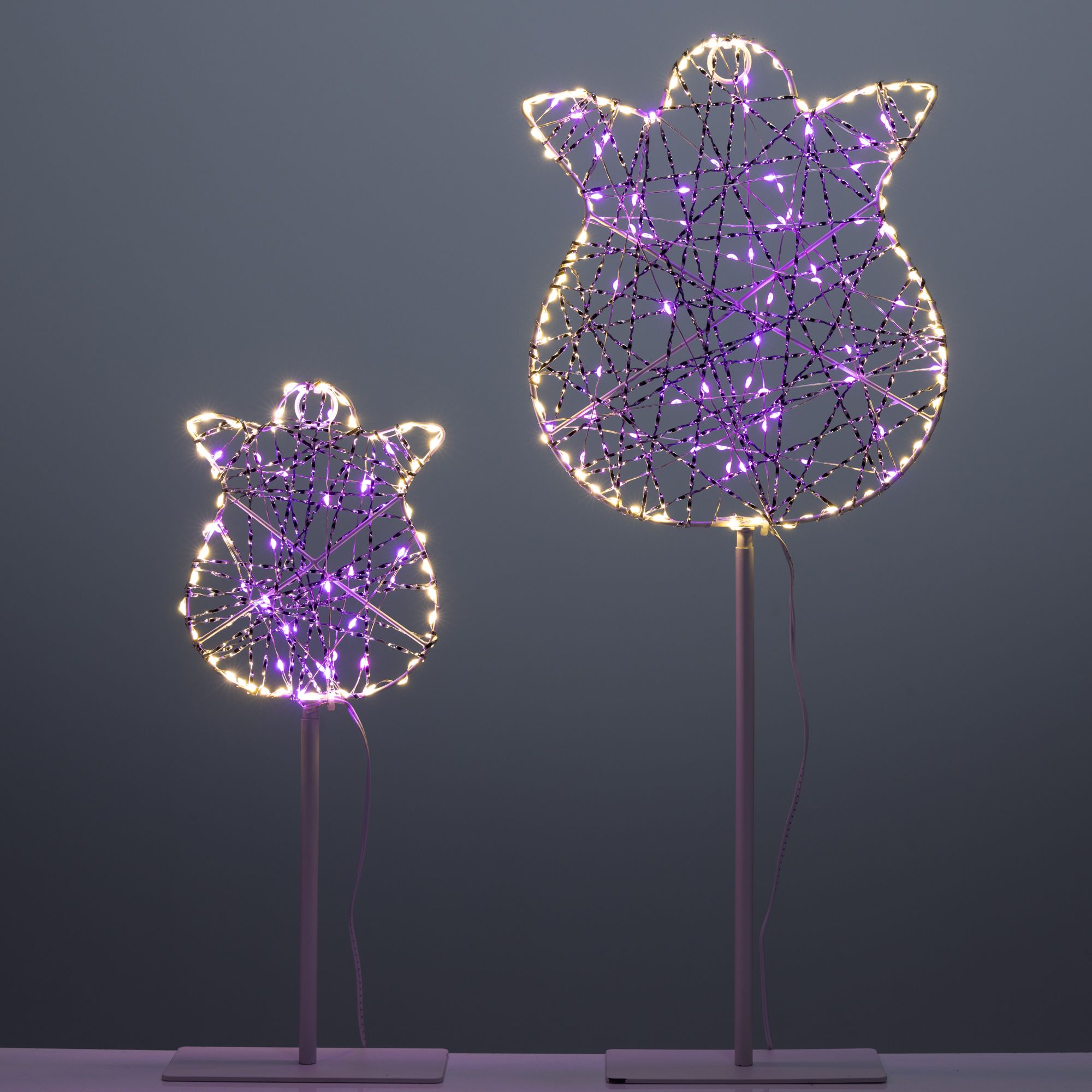 LUMIDA Casa LED-Dekoration häng- oder stellbar Netzbetrieb, Timer 2 Stück