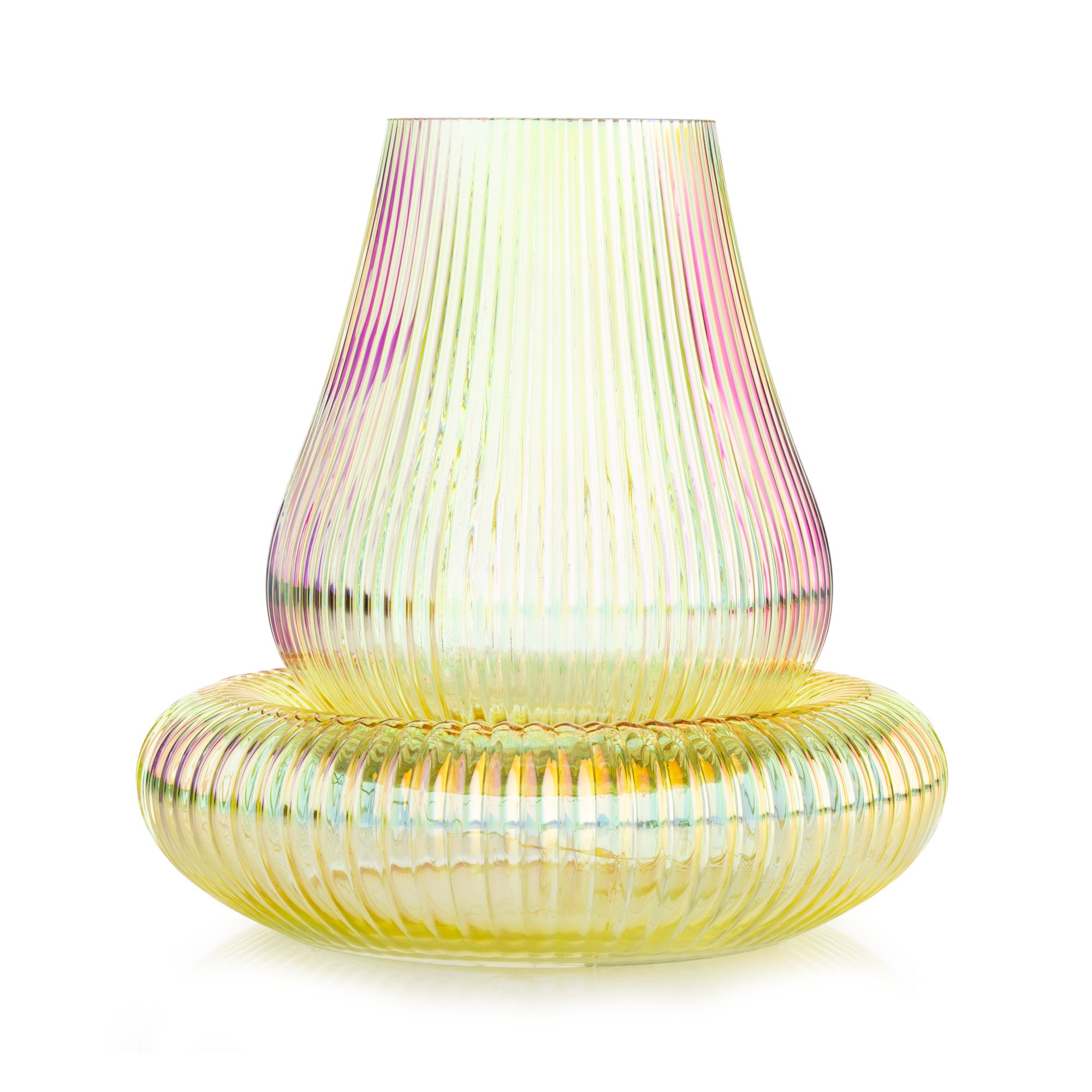 LUMIDA Casa Design-Glasdekoration inkl. Lichterkette multifunktional Höhe 21cm, Ø 22cm