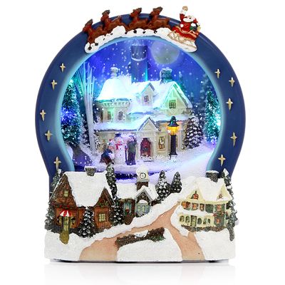 TOP LUMIDA (QVC) Xmas beleuchtetes Holz Winterdorf on sale Musik & Timer