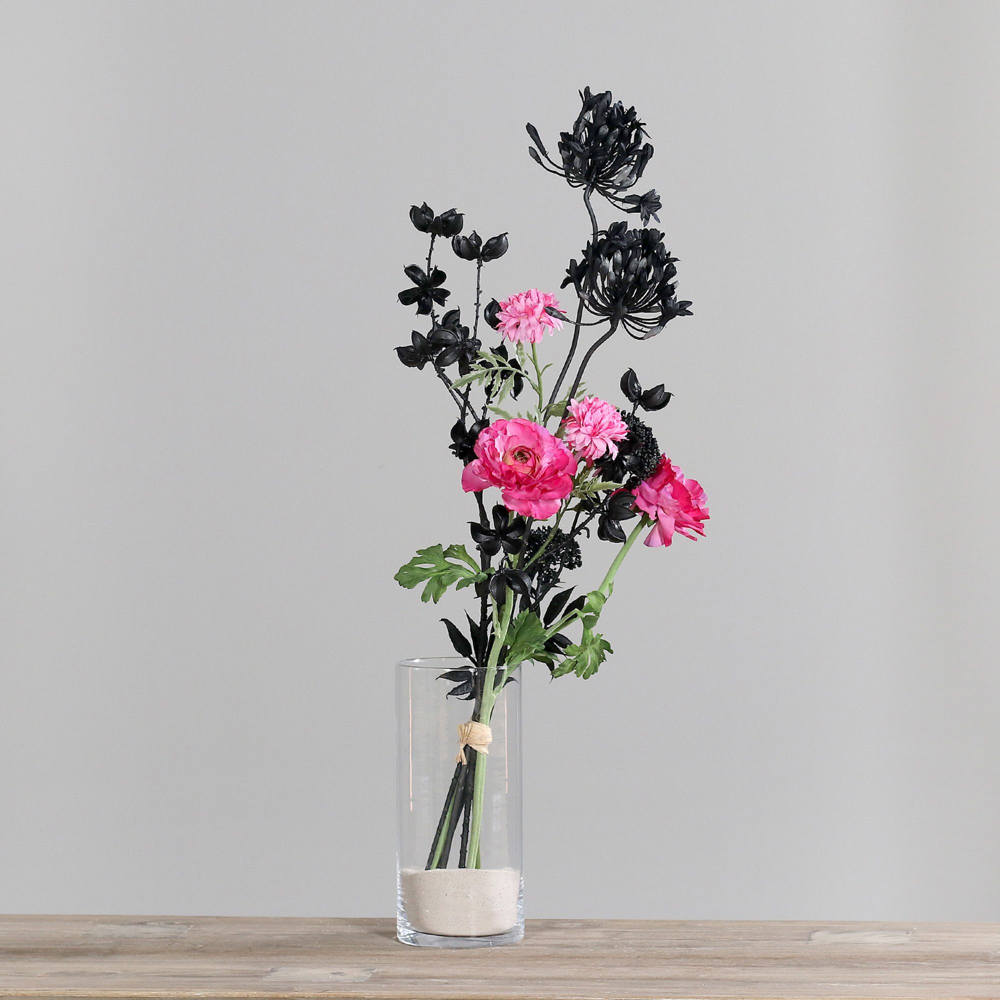 PUR FLEUR Premium-Bouquet Bamwollzweig gefärbt moderne Optik Höhe 75cm, Ø 33cm