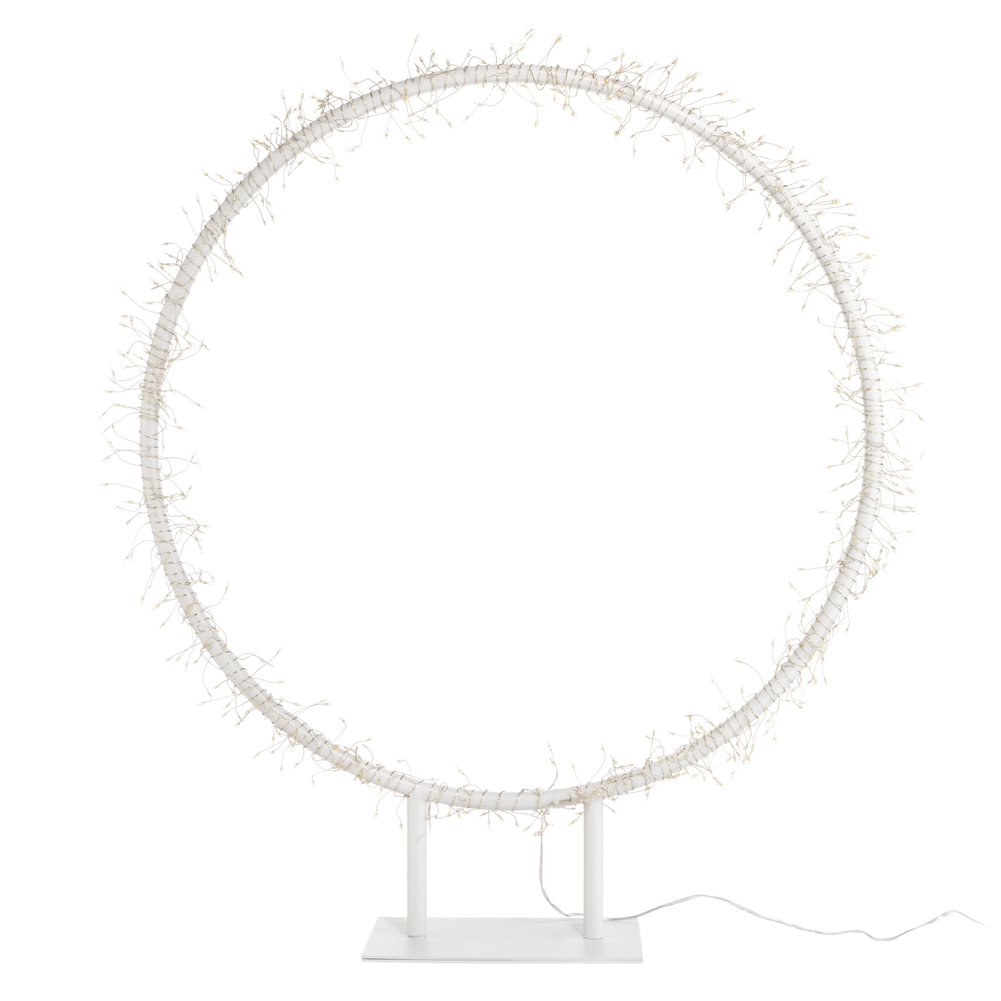 LUMIDA Xmas 2in1-LED-Metallring Standfuß & Erdspieß outdoorgeeignet Farb- & Größenwahl