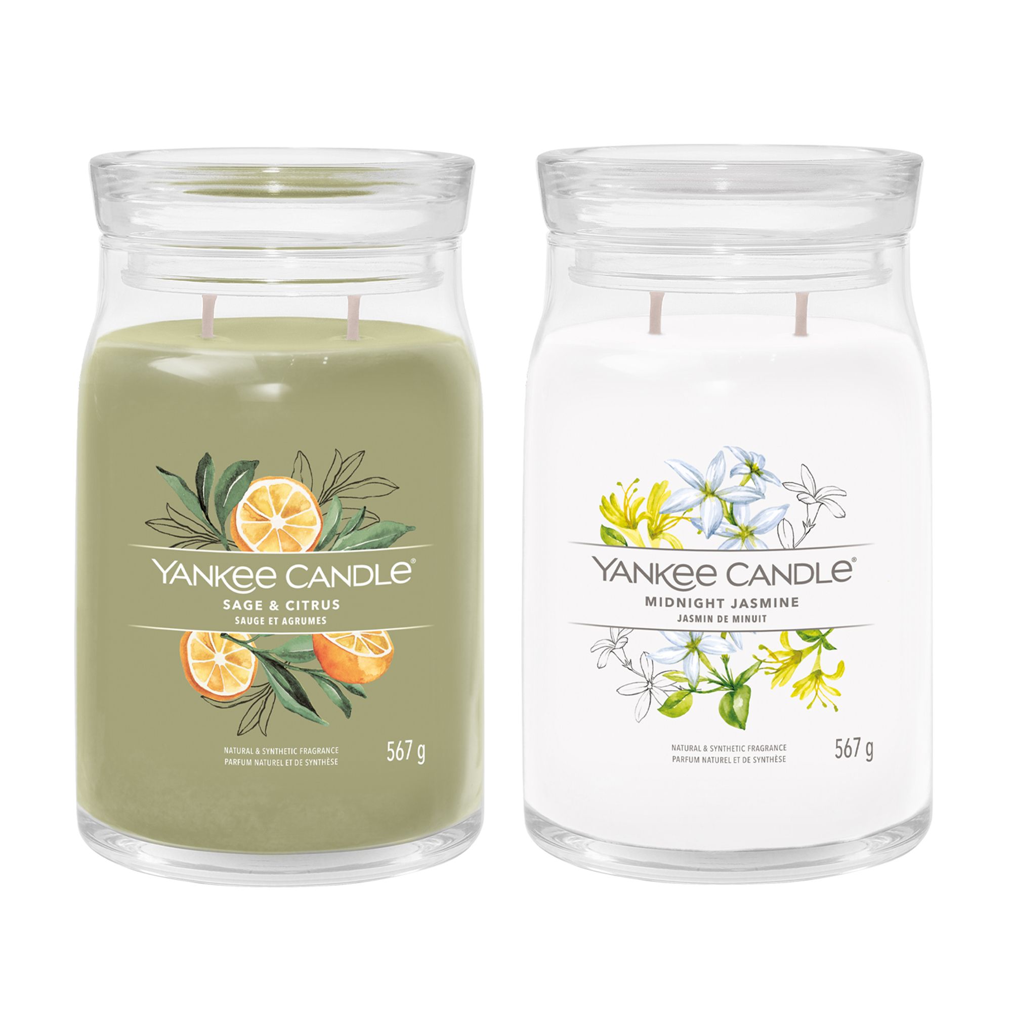 YANKEE CANDLE® Duftkerzen-Set Signature Line 2x Large Jar je 567g, 65-80h