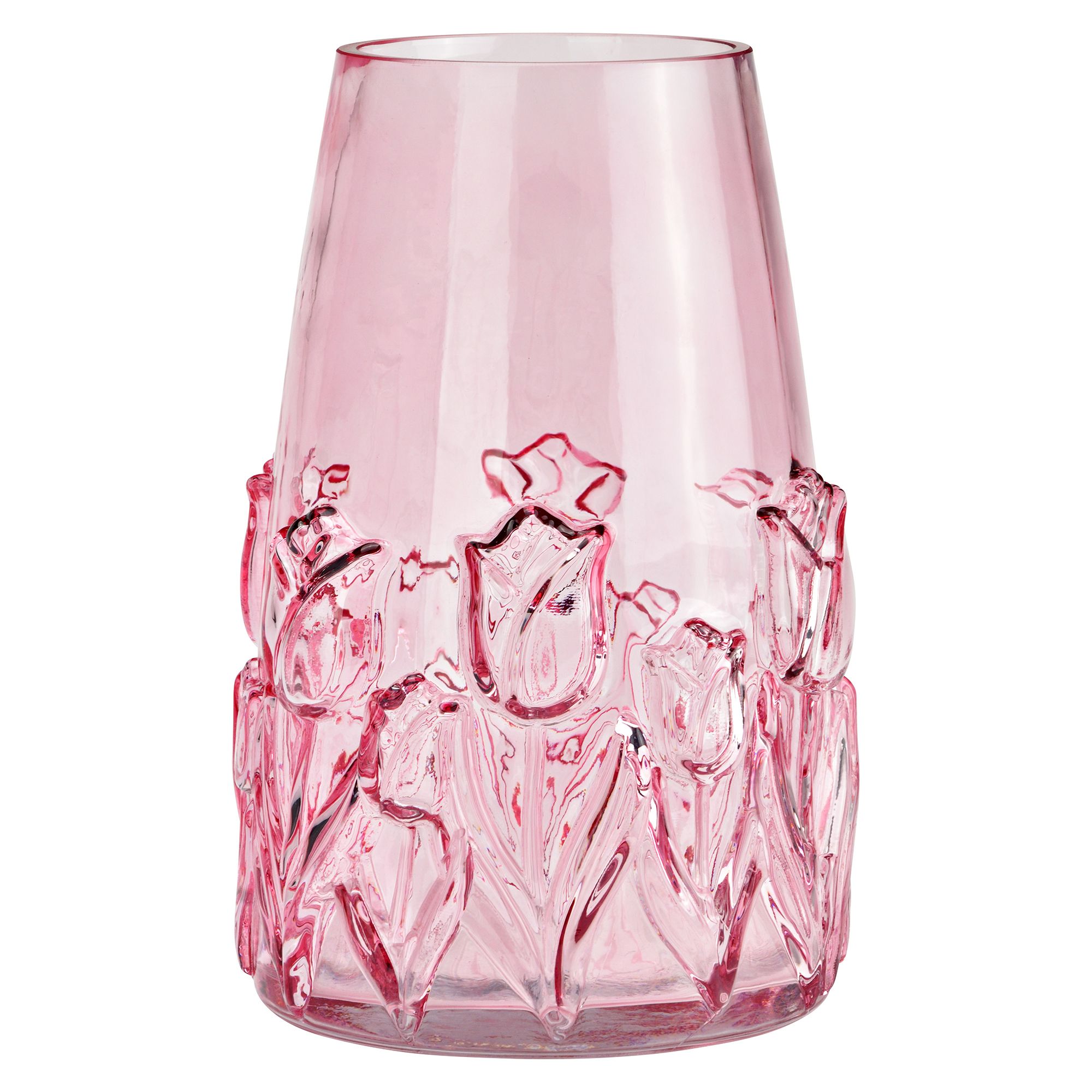 WURM Vase in Tulpen-Design aus Glas Maße15x22x15cm