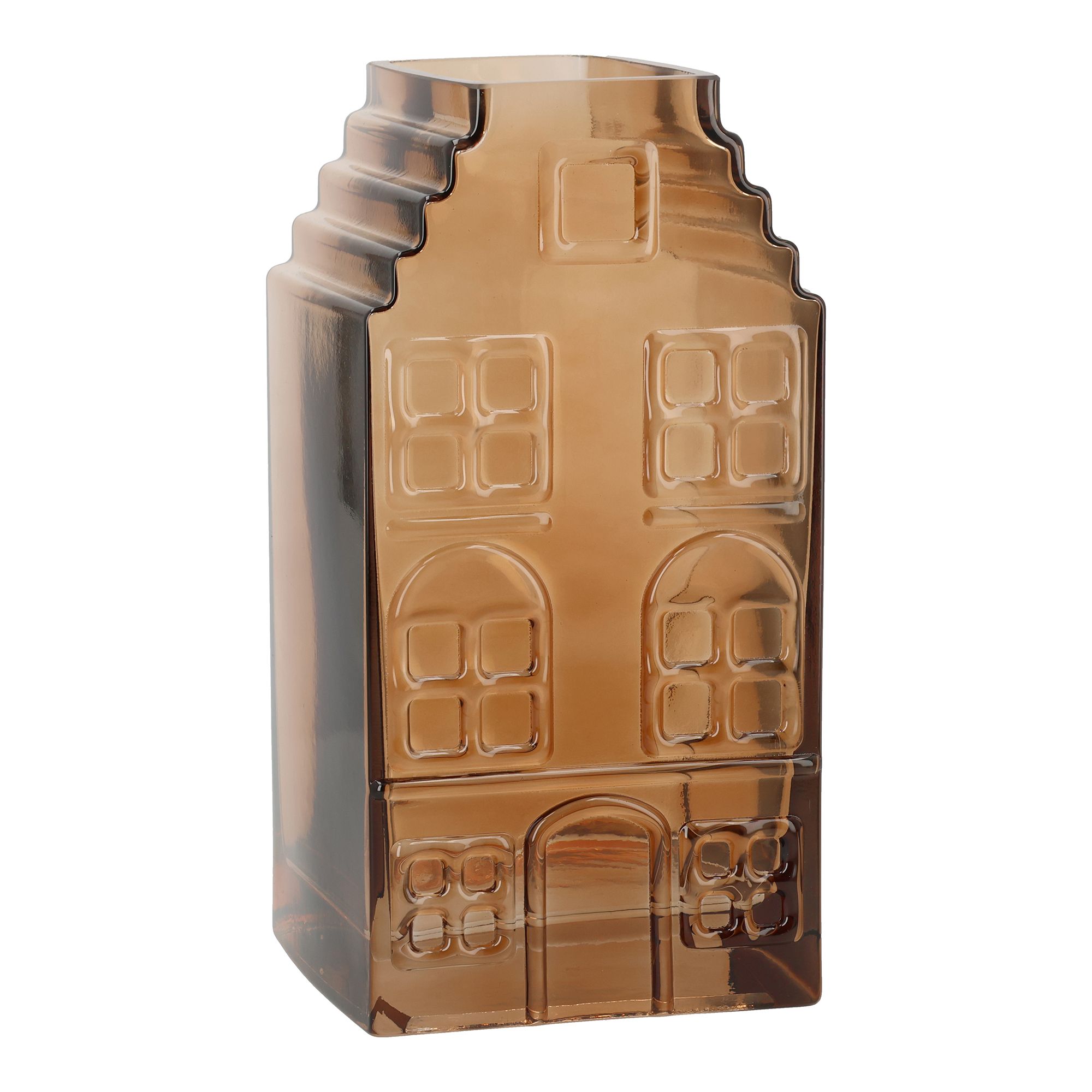 WURM Glas-Vase Haus ca. 12x25x12cm