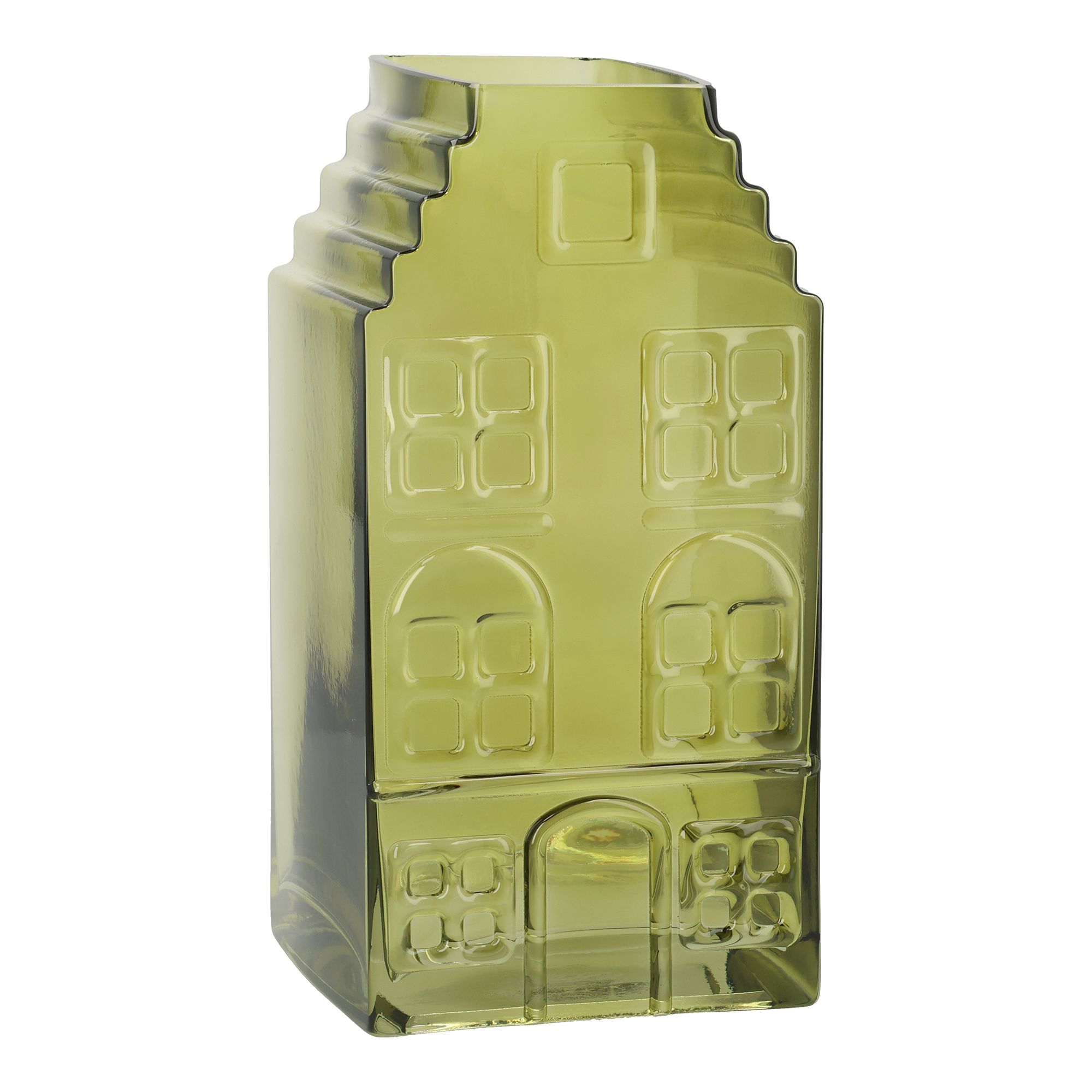 WURM Glas-Vase Haus ca. 12x25x12cm