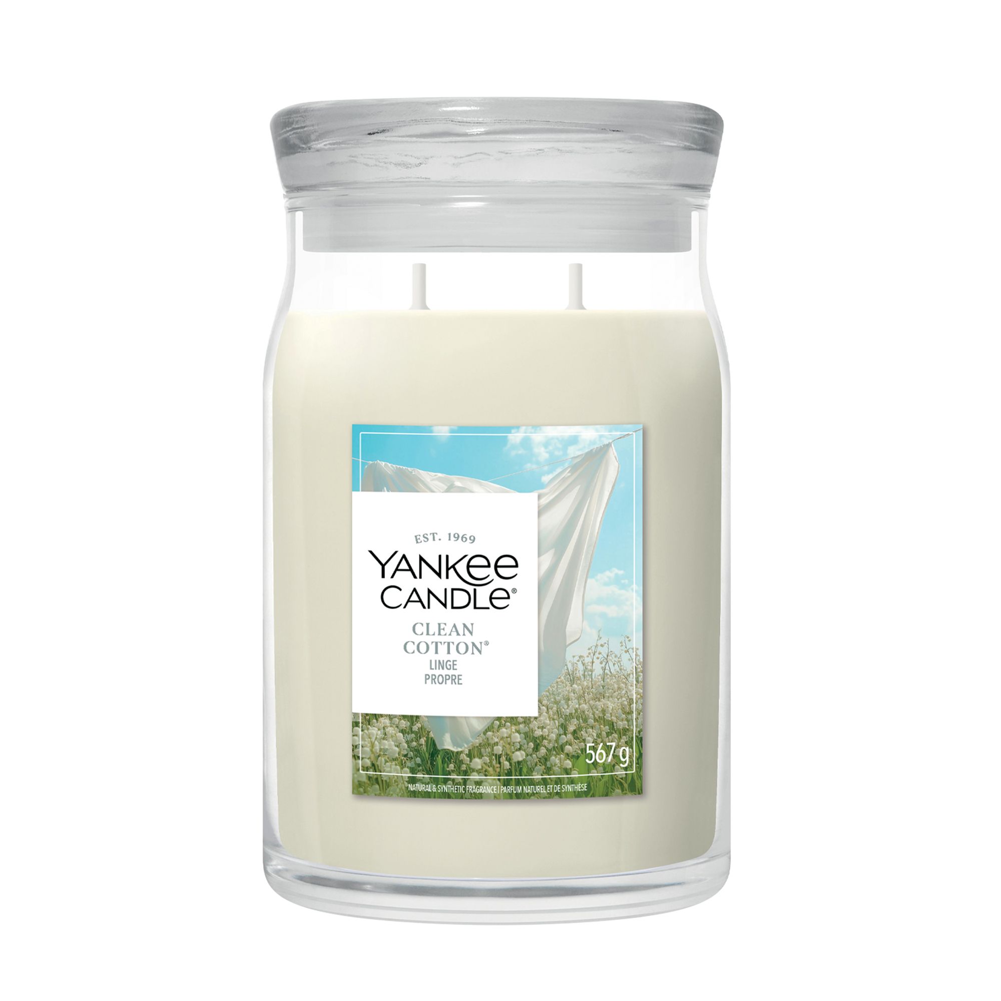 YANKEE CANDLE® Duftkerze Signature Line Large Jar Clean Cotton