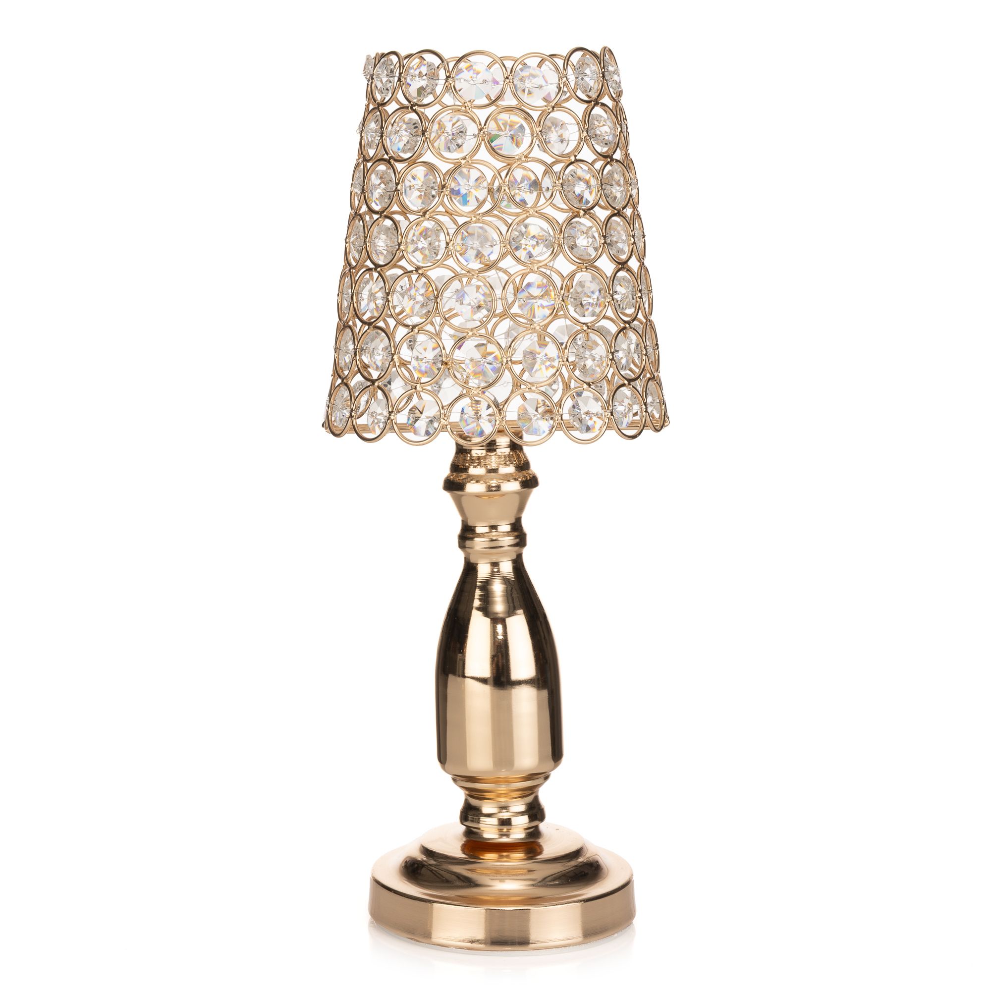 LUMIDA Xmas LED-Dekoleuchte Kristall-Optik 6-Timerfunktion Höhe 36cm, Ø 14cm