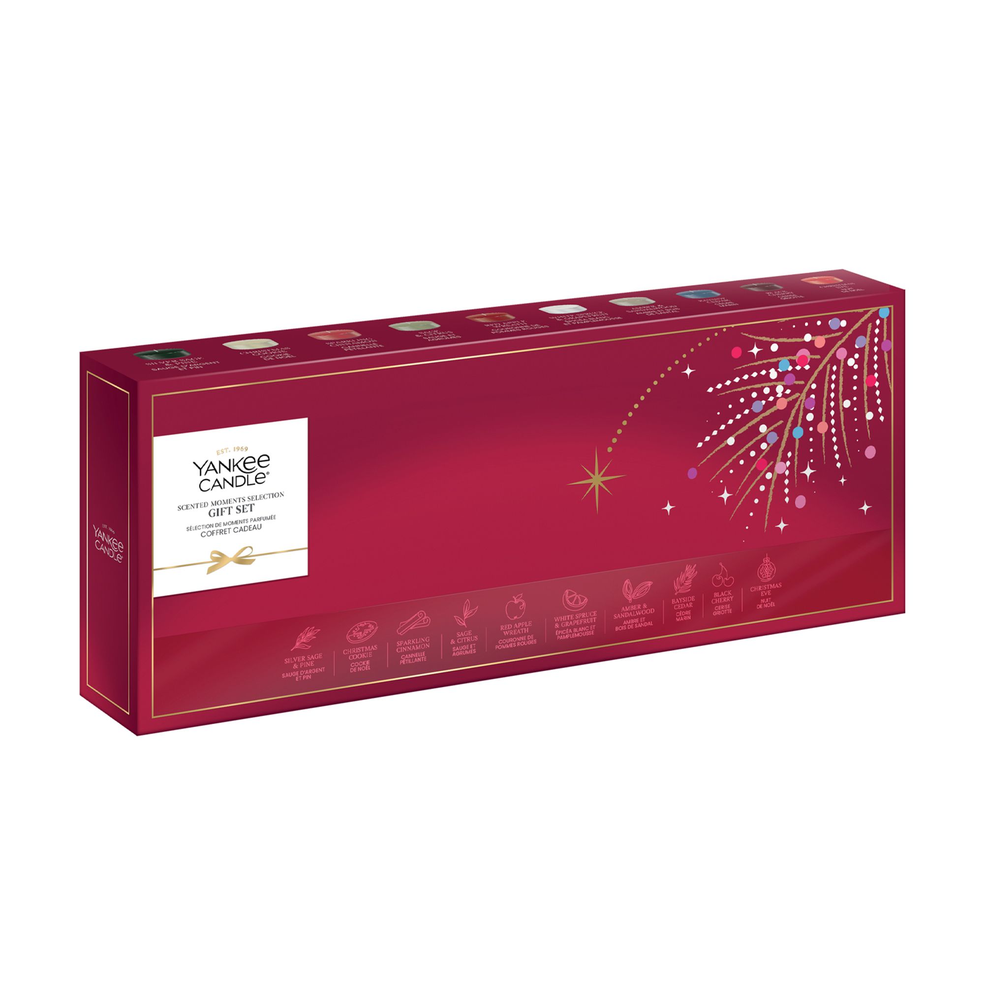 YANKEE CANDLE® Geschenk-Set 10 Duft-Teelichte Brenndauer je 4-6h versch. X-Mas Düfte