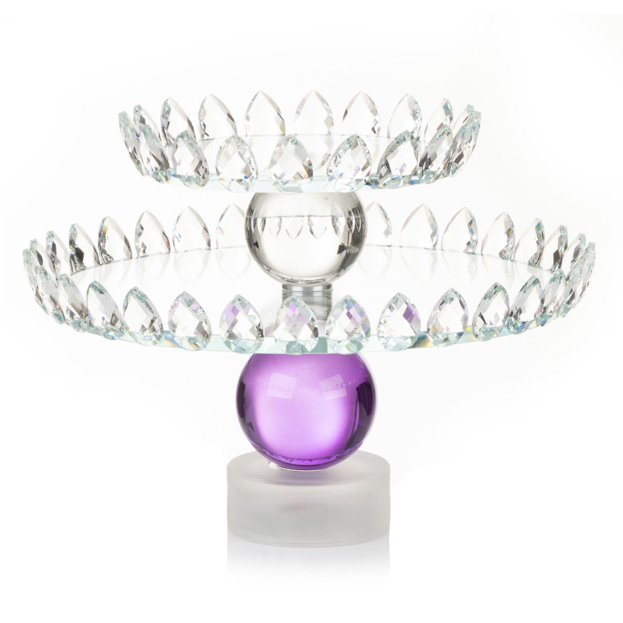 LUMIDA Casa LED-Tortenplatte Etagere Timerfunktion ca. 27x27x20cm