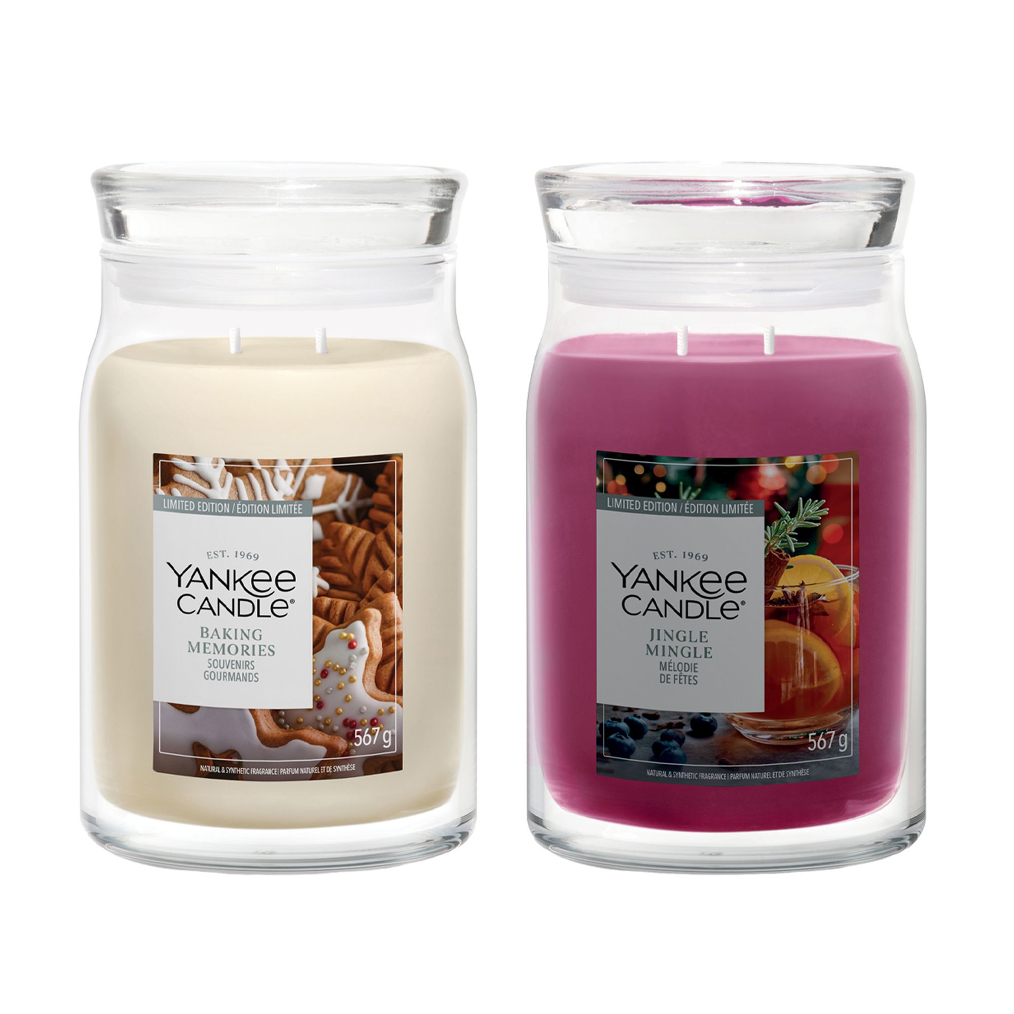 YANKEE CANDLE® Duftkerzen-Set Signature Line 2x Large Jar Brenndauer je 65-80h