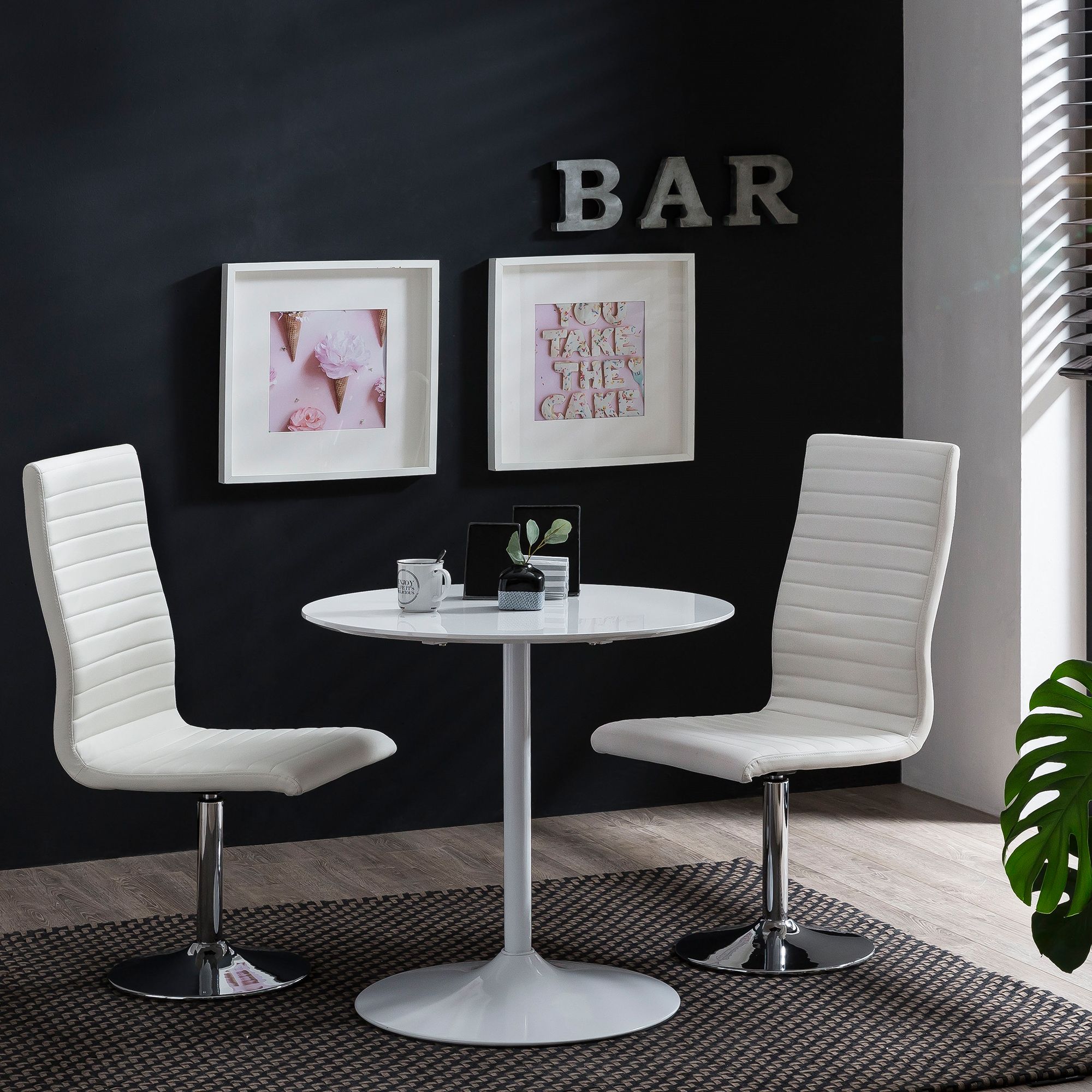 SALESFEVER Bistrotisch weiß rund, Ø 80cm - QVC.de