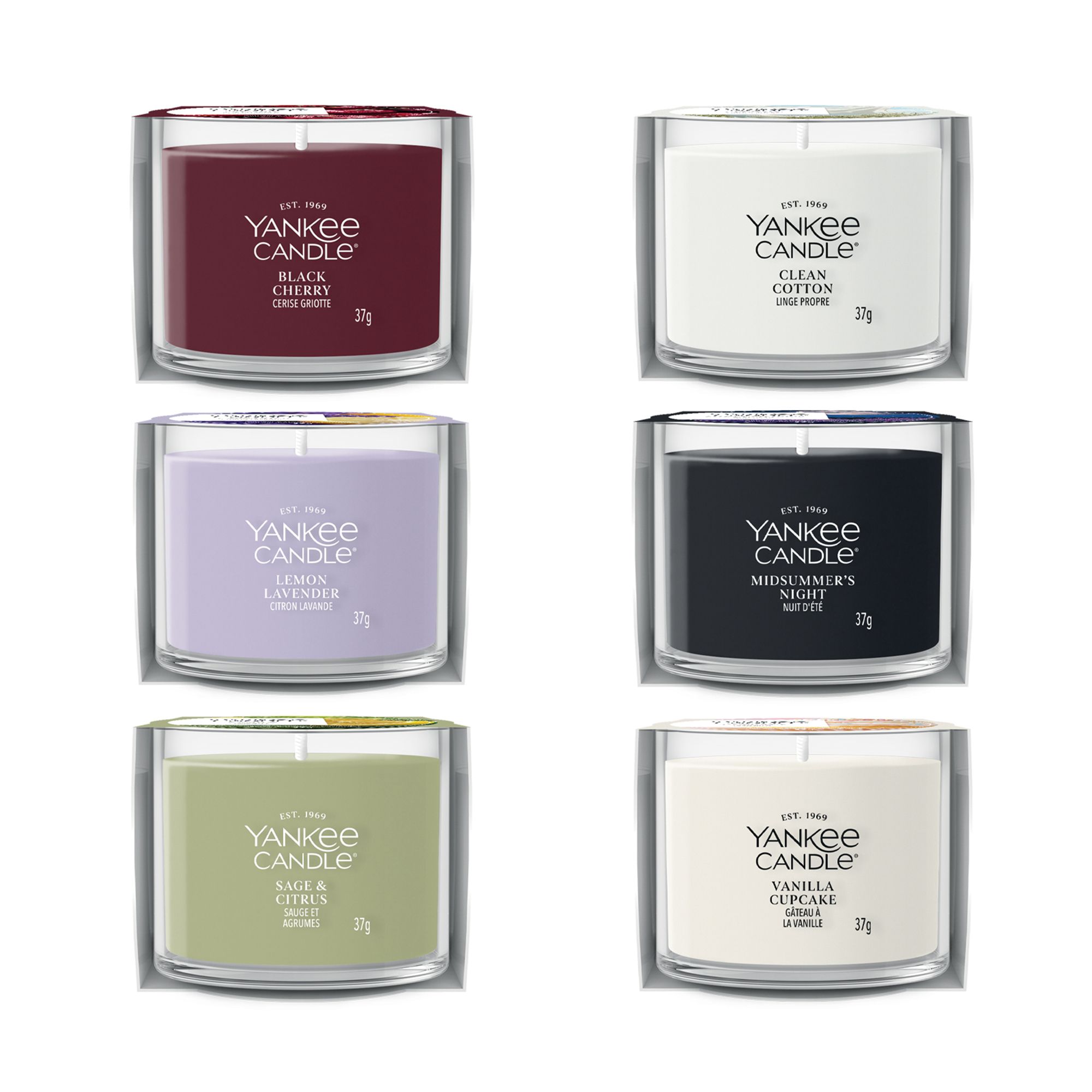 YANKEE CANDLE® Duftkerzen-Set Signature Line 6x Minivotive im Glas Everyday-Düfte, á 37g