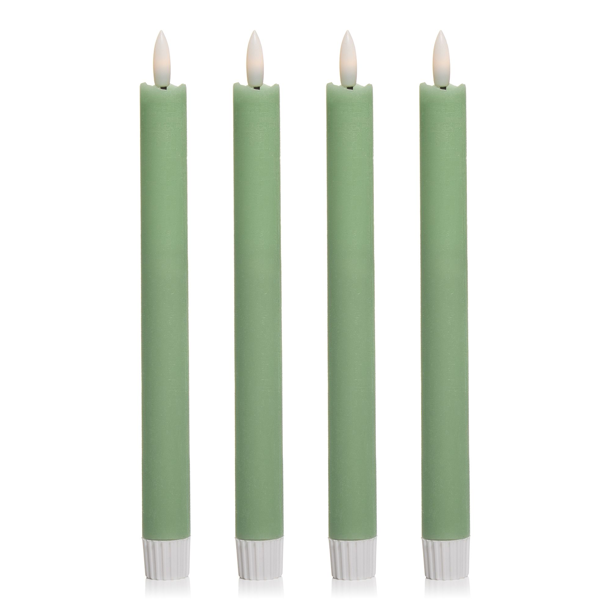 ELAMBIA 4 LED-Tafelkerzen Flamme Luma 5h-Timerfunktion Höhe 24,5cm, Ø 2cm