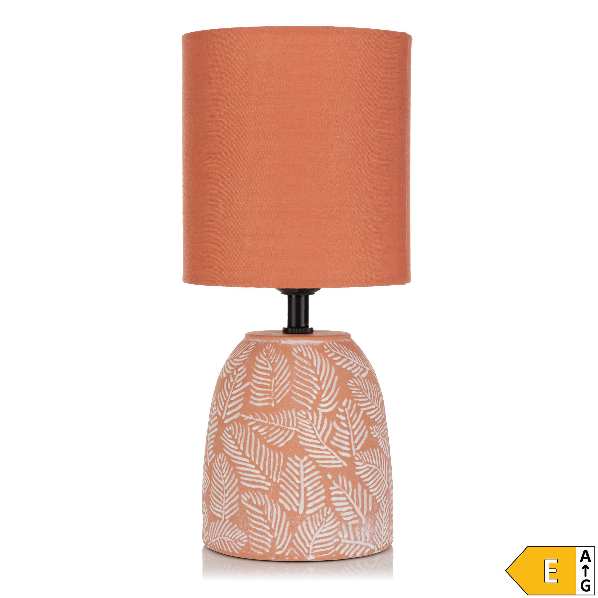 LUMIDA Looks LED-Tischleuchte Keramiksockel Stoffschirm Höhe 28cm, Ø 13cm, Energieeffizienzklasse E