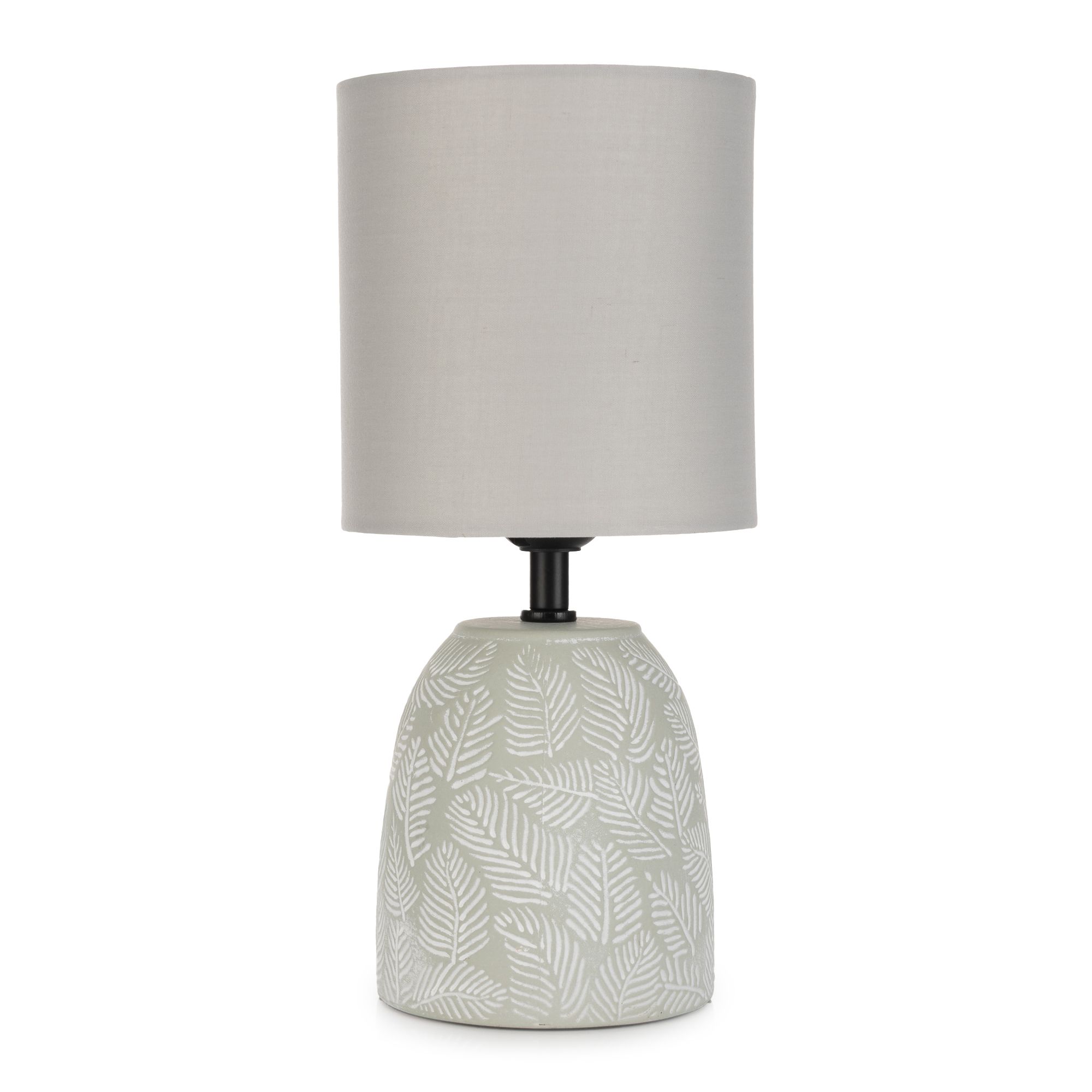 LUMIDA Looks LED-Tischleuchte Keramiksockel Stoffschirm Höhe 28cm, Ø 13cm, Energieeffizienzklasse E