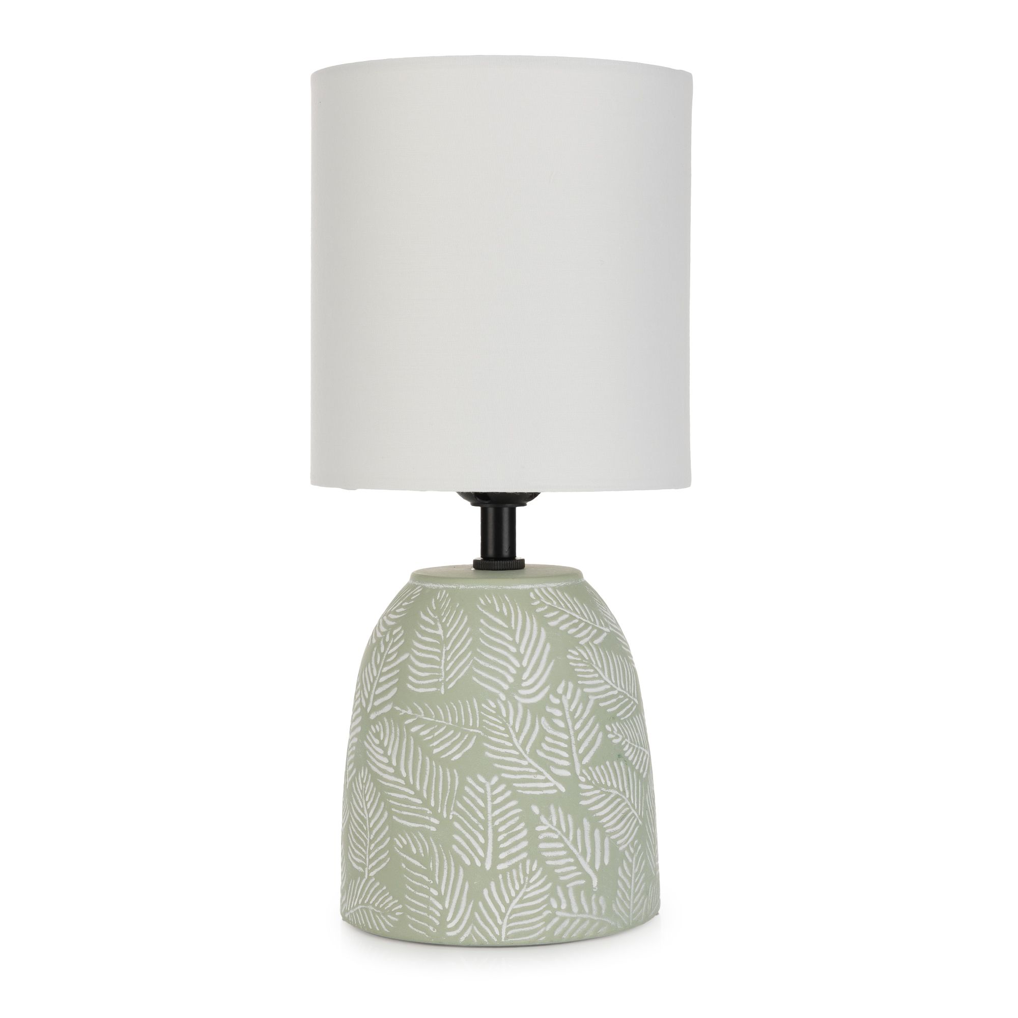 LUMIDA Looks LED-Tischleuchte Keramiksockel Stoffschirm Höhe 28cm, Ø 13cm, Energieeffizienzklasse E