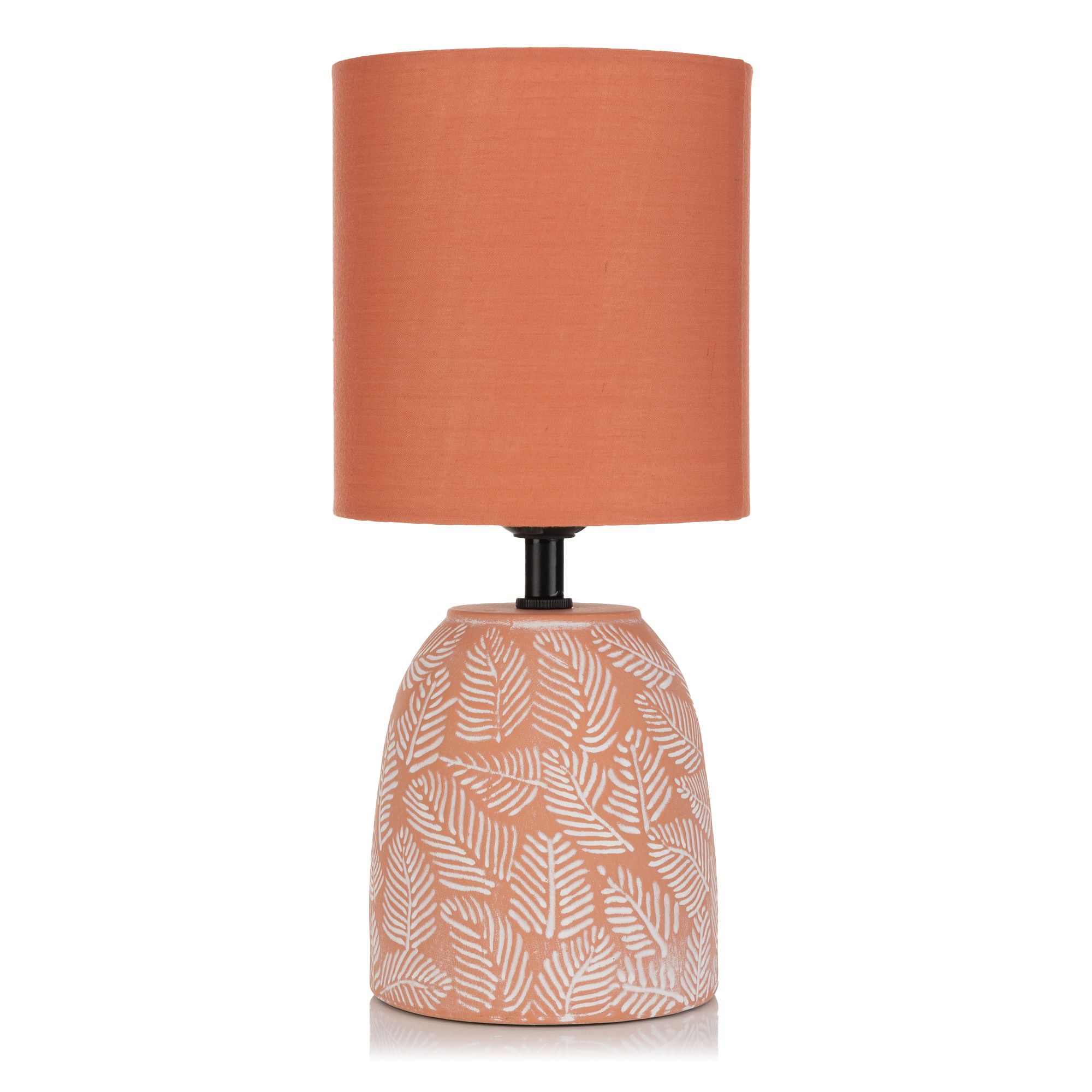 LUMIDA Looks LED-Tischleuchte Keramiksockel Stoffschirm Höhe 28cm, Ø 13cm, Energieeffizienzklasse E