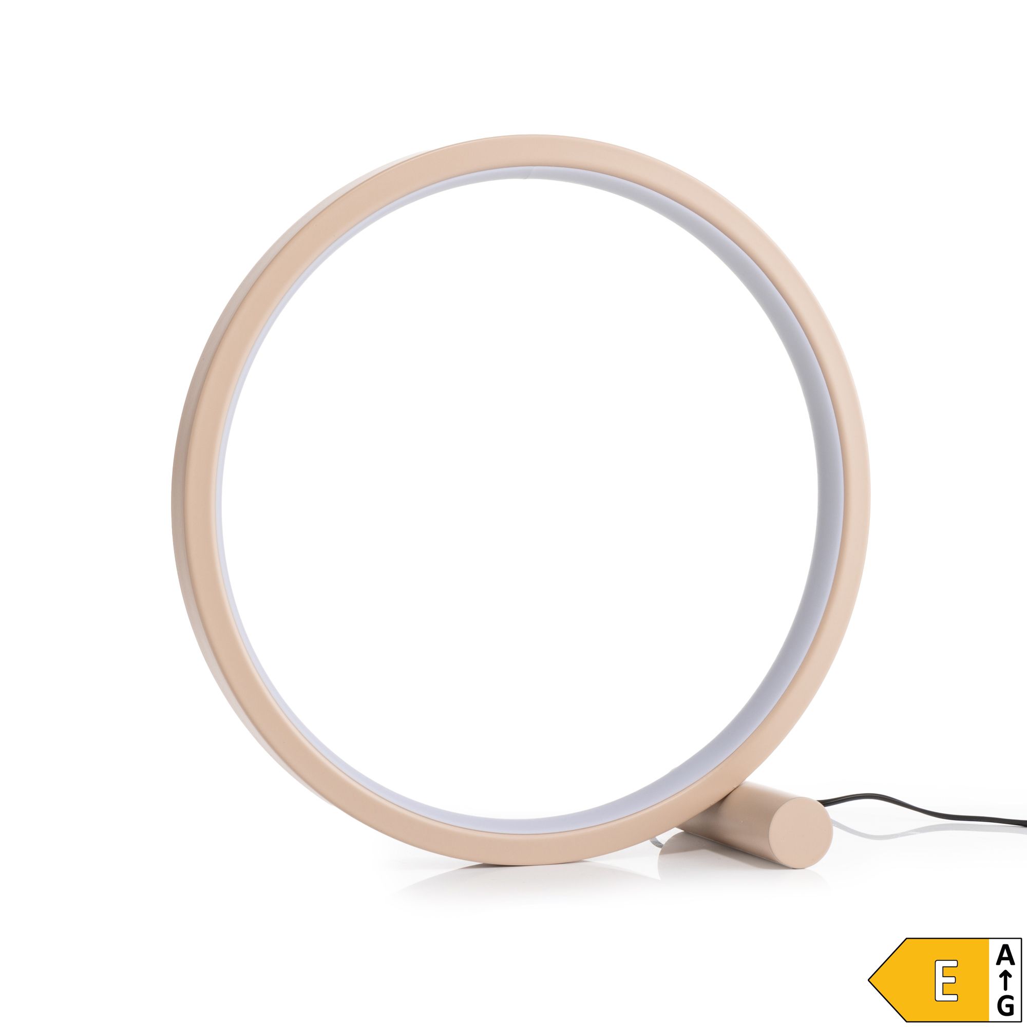 LUMIDA Looks LED-Tischleuchte Ring-Design Höhe 25,5cm, Energieeffizienzklasse E