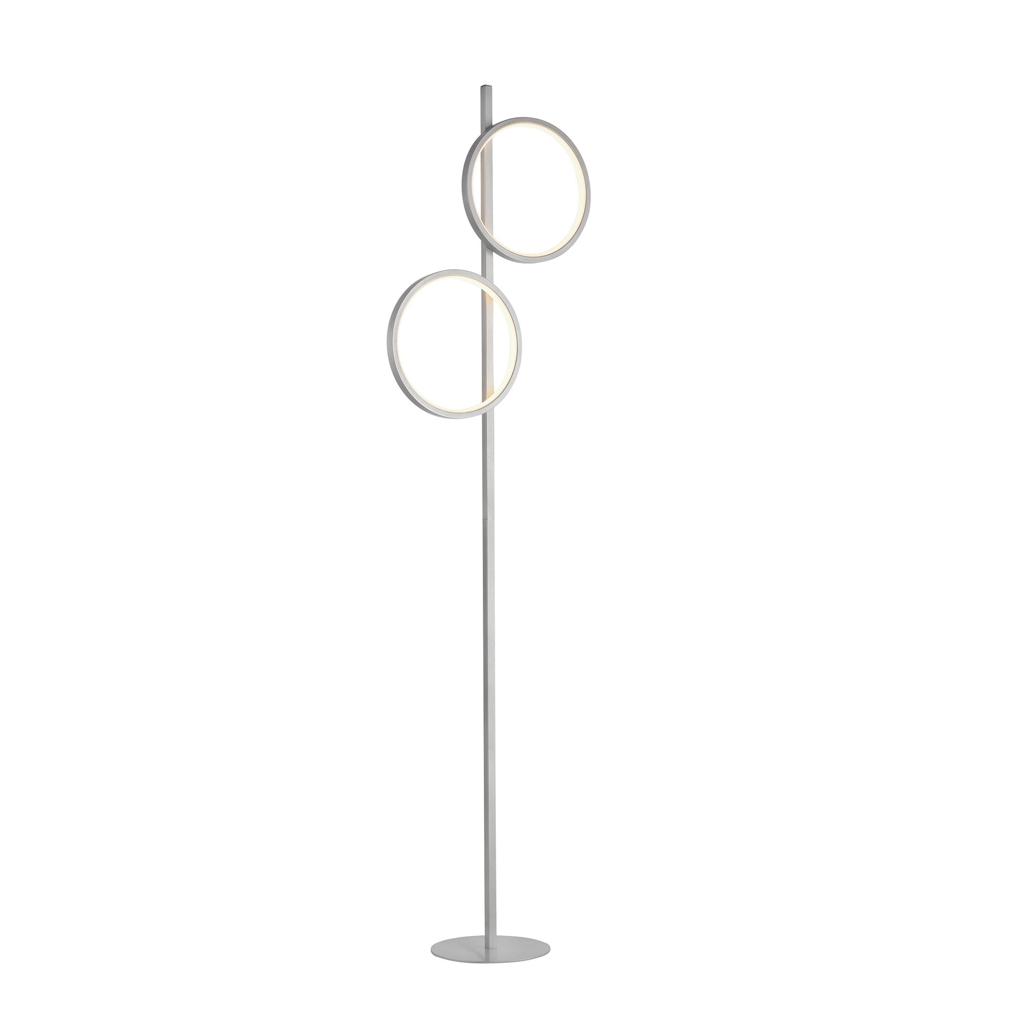 LUMIDA Looks LED-Stehleuchte Ring-Design Fußschalter Höhe 151cm, Energieeffizienzklasse E