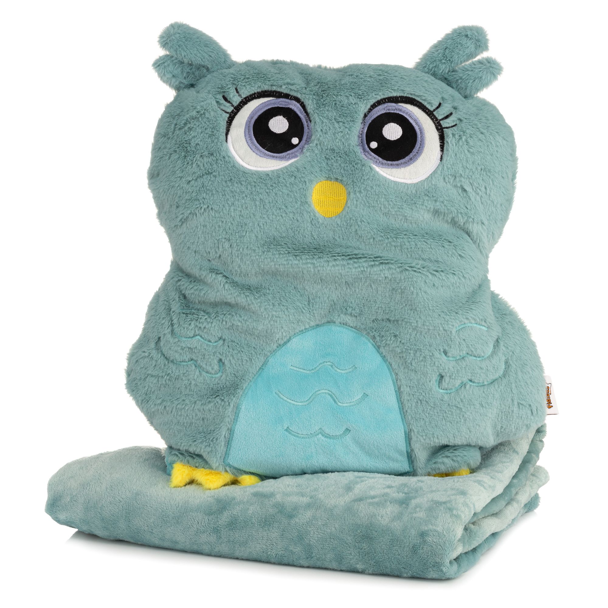 FIDIBUS 2in1-Kissen inkl. Decke Mikrofaser Fellimitat 45x55cm/ 130x170cm