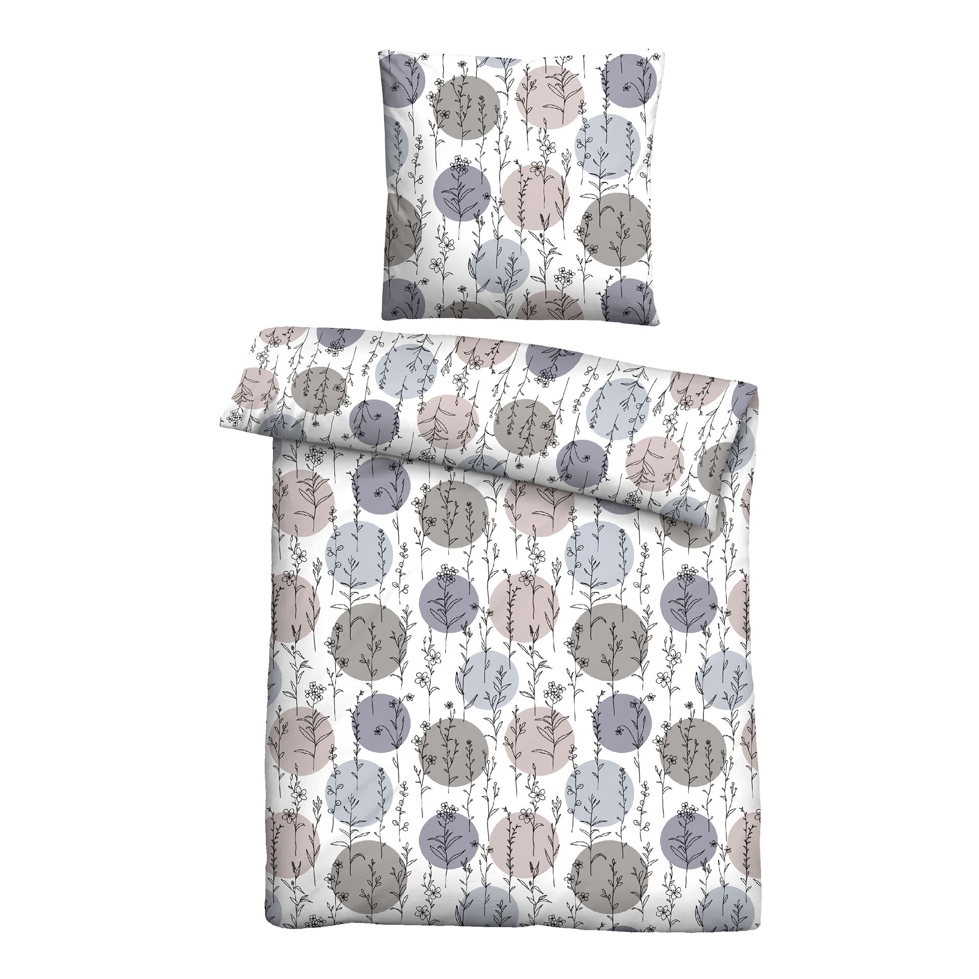 Castell® Bettwäsche Punkte Baumwoll Satin Einzelbett, 2tlg.