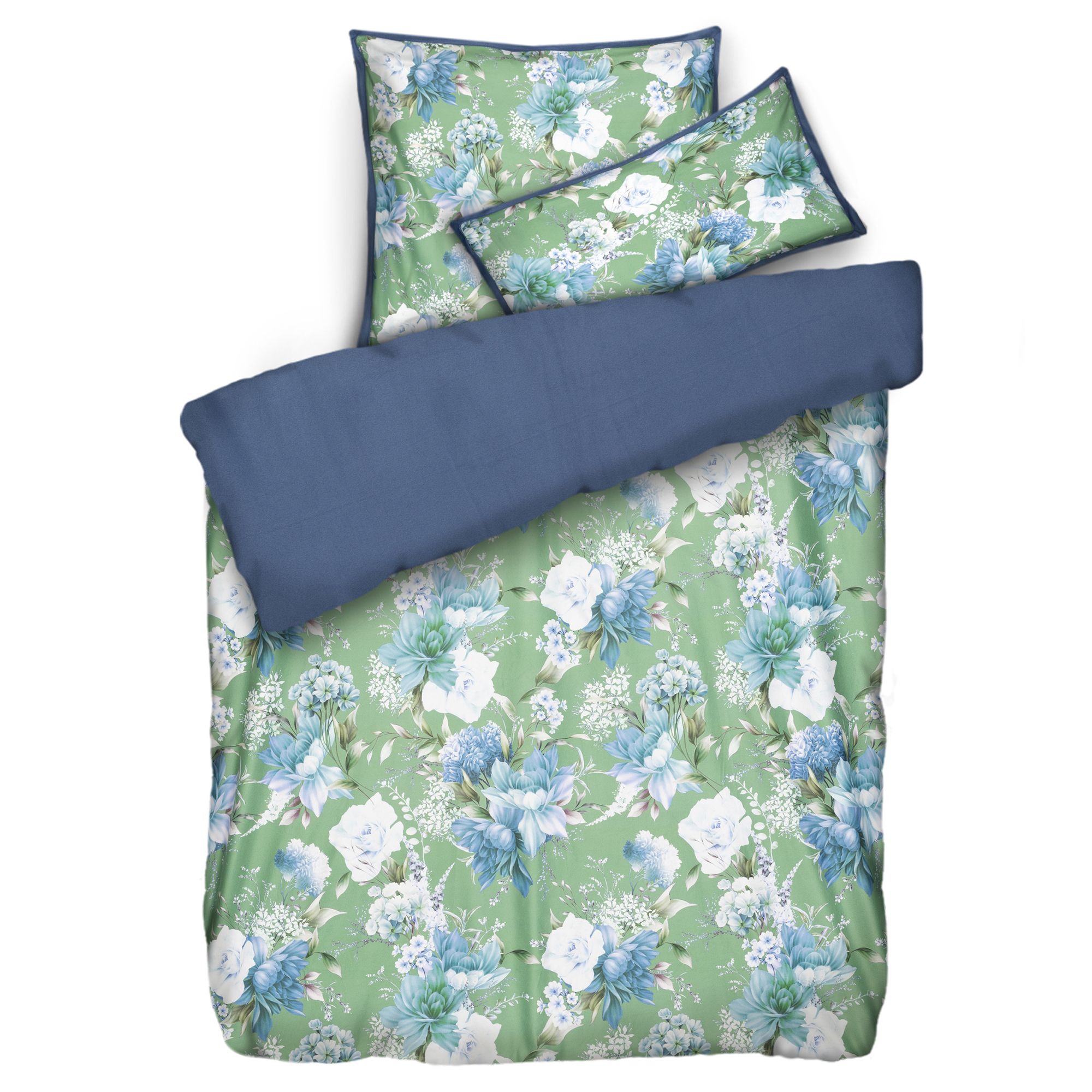 WINTERENGEL Wendebettwäsche Blumen Mikrofaser Flanell EInzelbett, 3tlg.