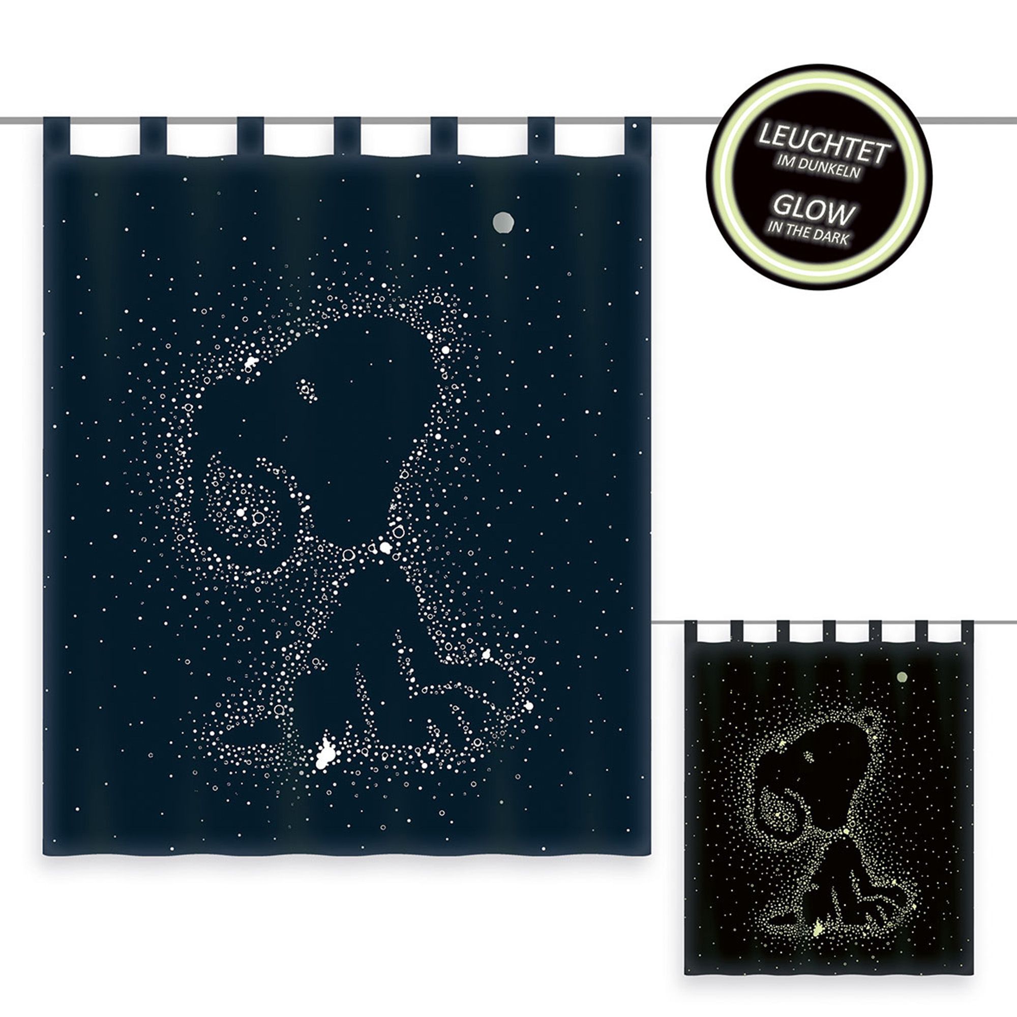 Peanuts™ Schlaufen-Vorhang Snoopy waschbar ca. 140x160cm