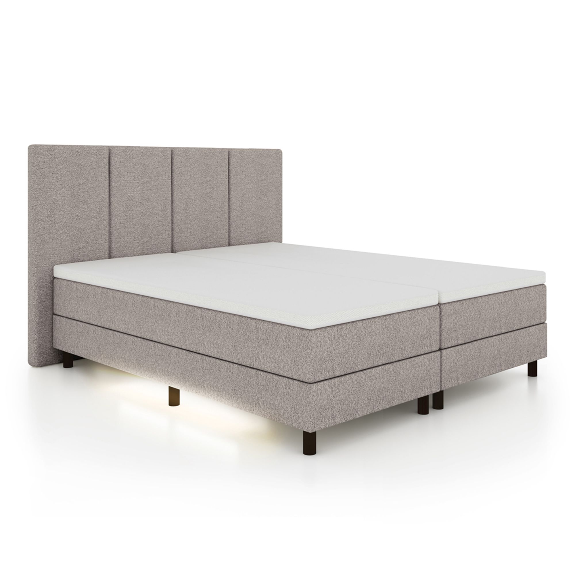 BODYFLEX BOXSPRING Bett TOKIO Serie Premium Unterbeleuchtung inkl. Topper