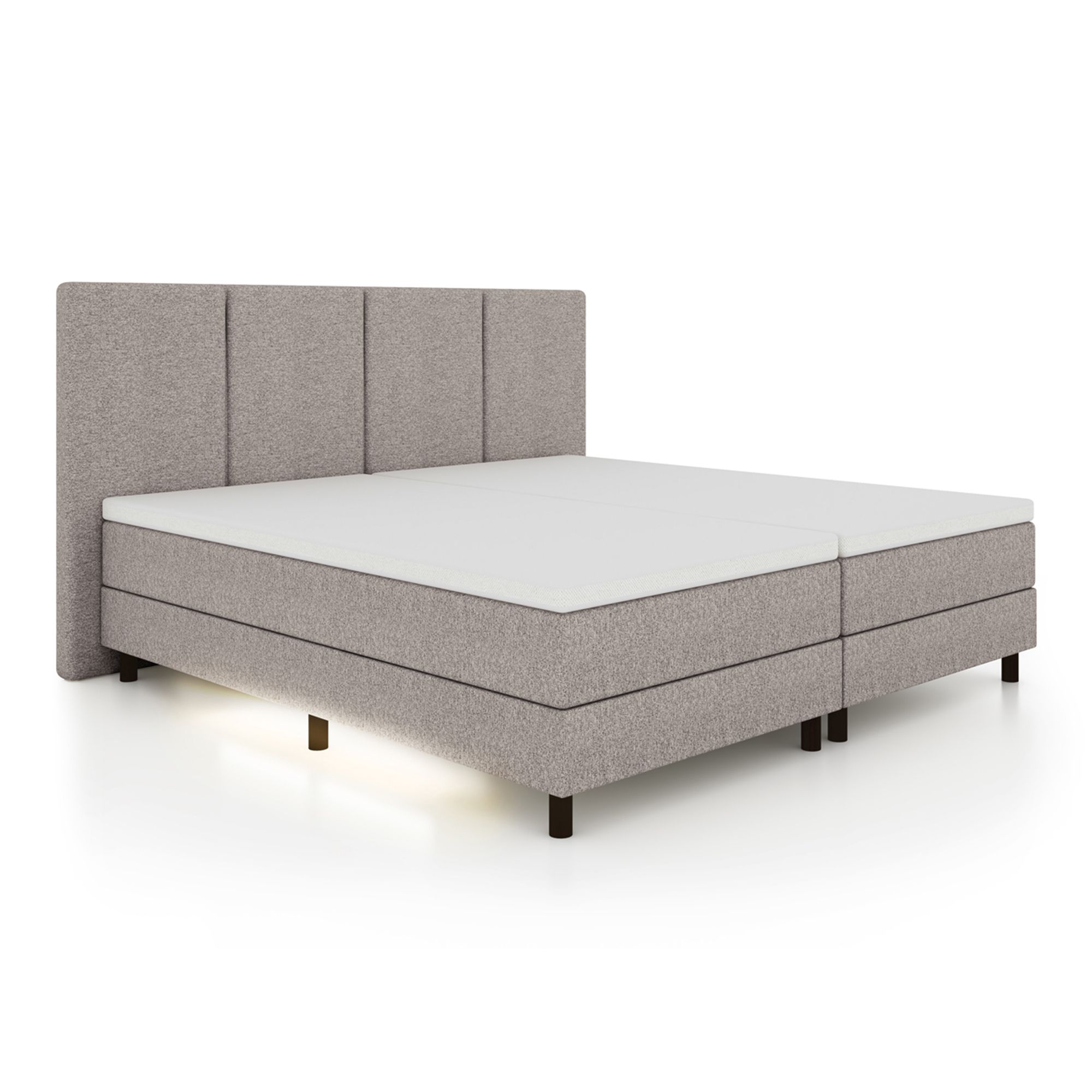 BODYFLEX BOXSPRING Bett TOKIO Serie Premium Unterbeleuchtung inkl. Topper