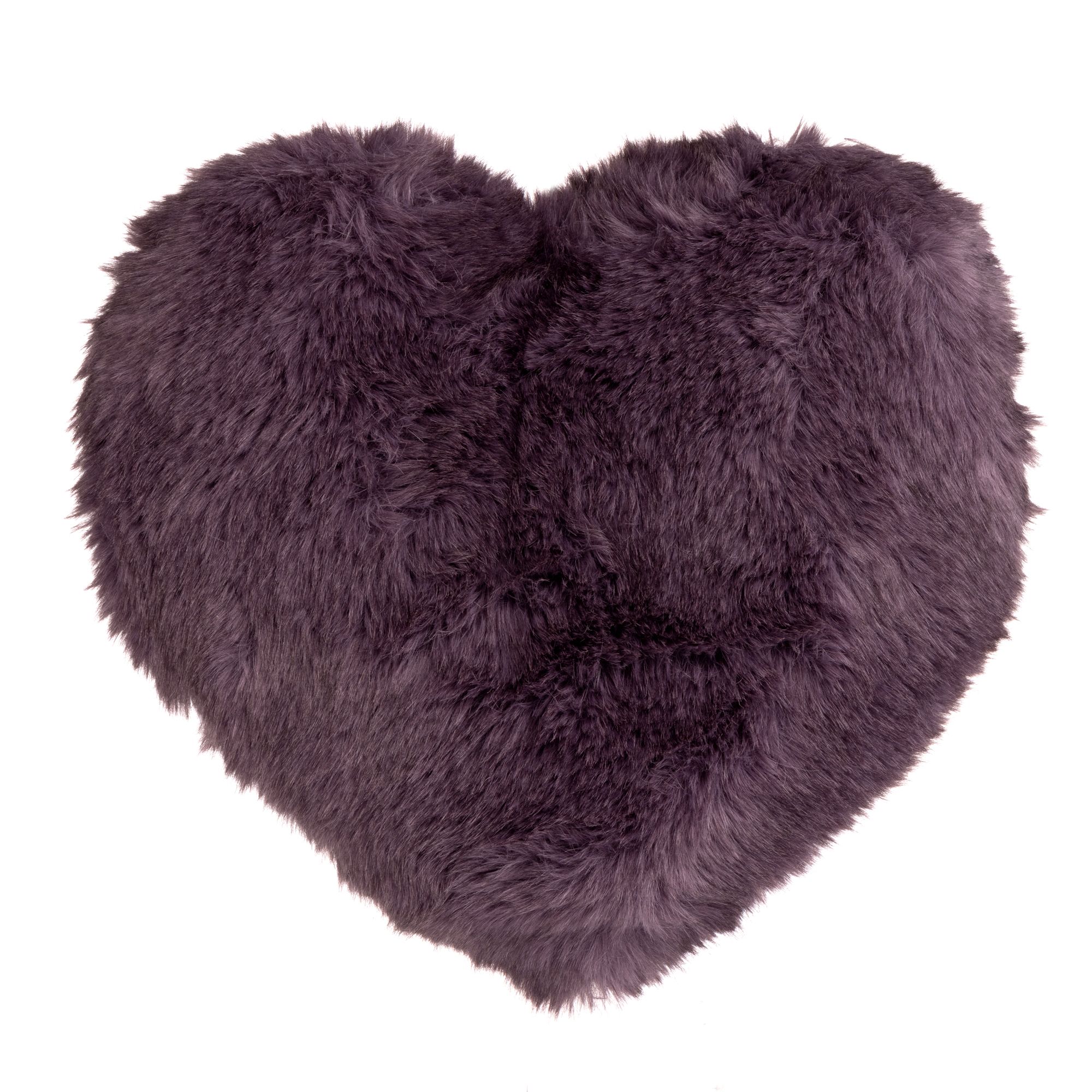 MONT CHALET Herzkissen Webpelz-Fellimitat Mikrofaser-Rückseite waschbar, ca. 50x50cm