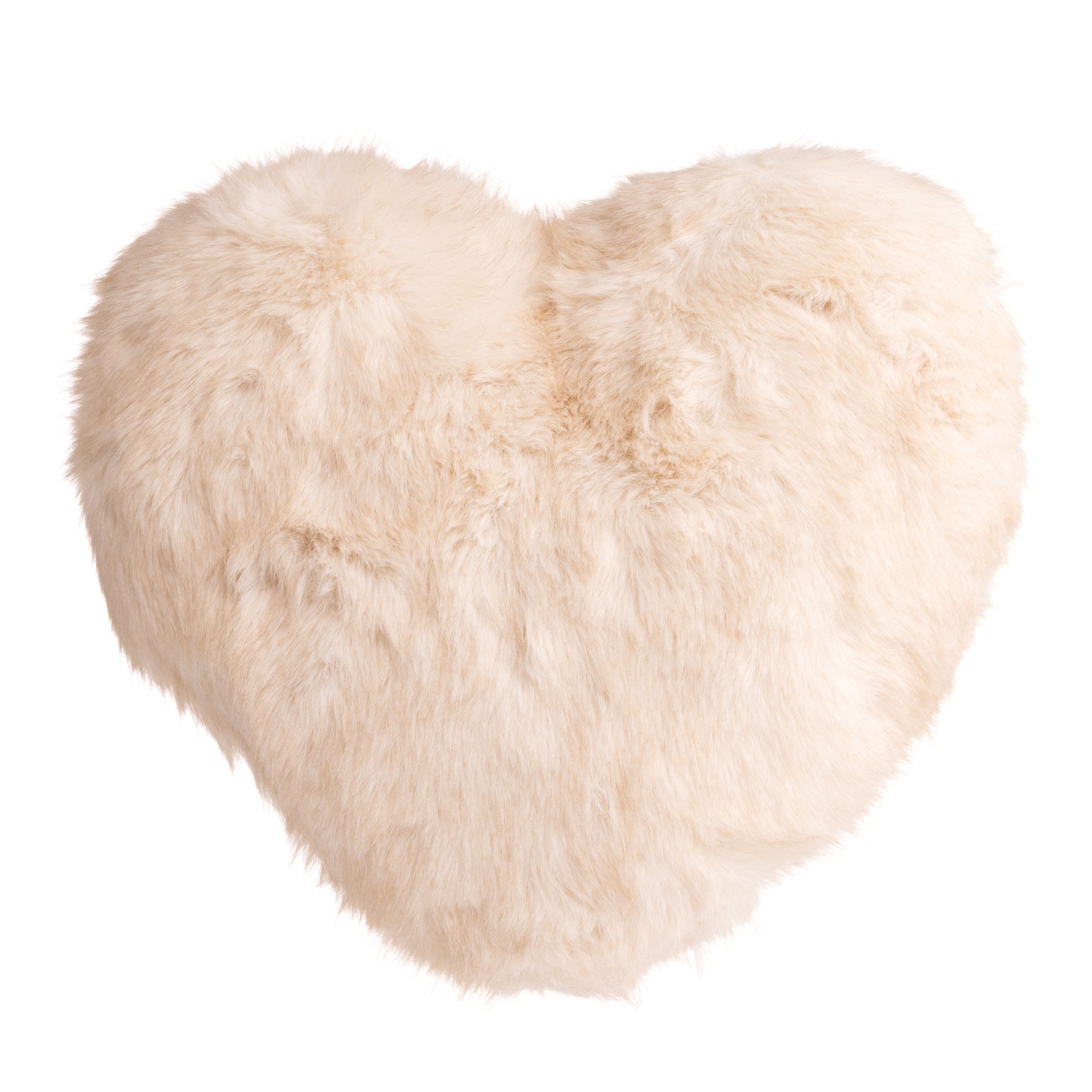 MONT CHALET Herzkissen Webpelz-Fellimitat Mikrofaser-Rückseite waschbar, ca. 50x50cm