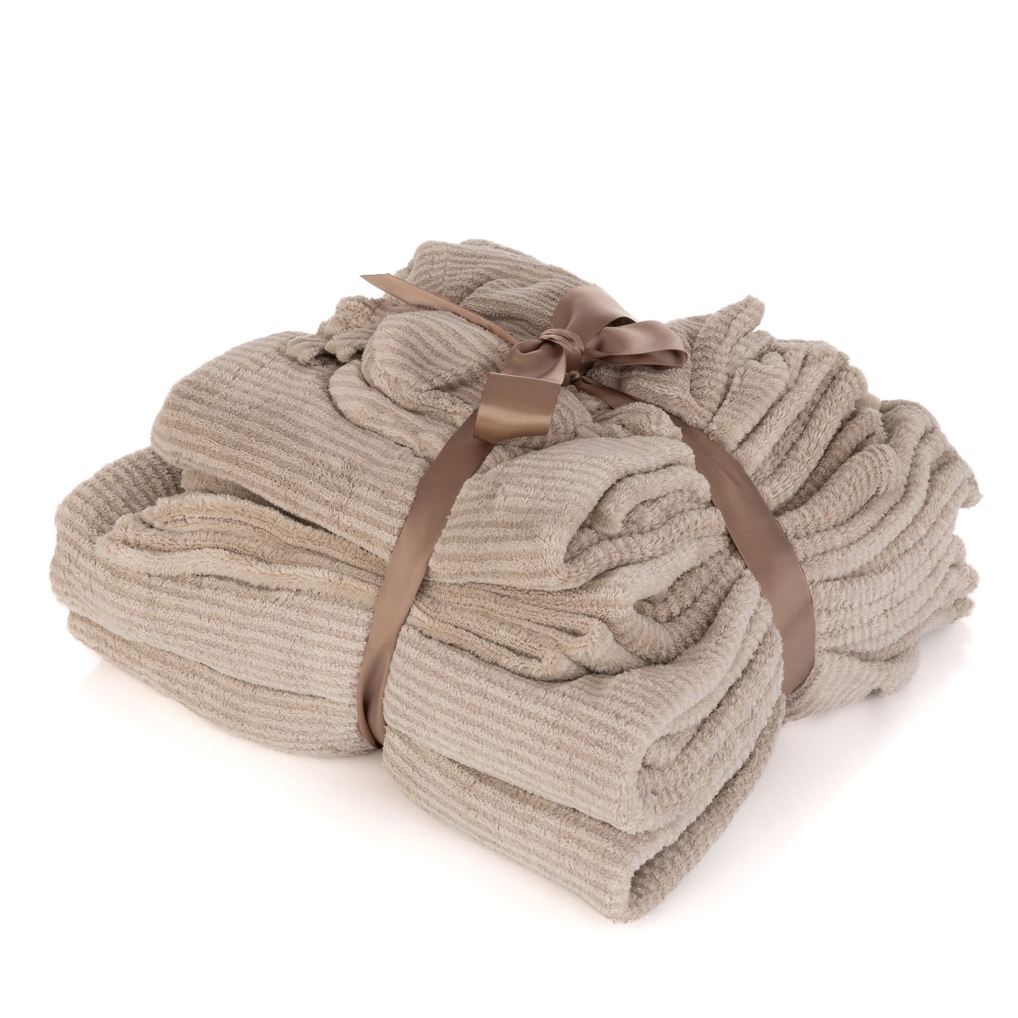 MONT CHALET Handtuch-Set, 10tlg. gestreift Kuschelplüsch Chinchillafell
