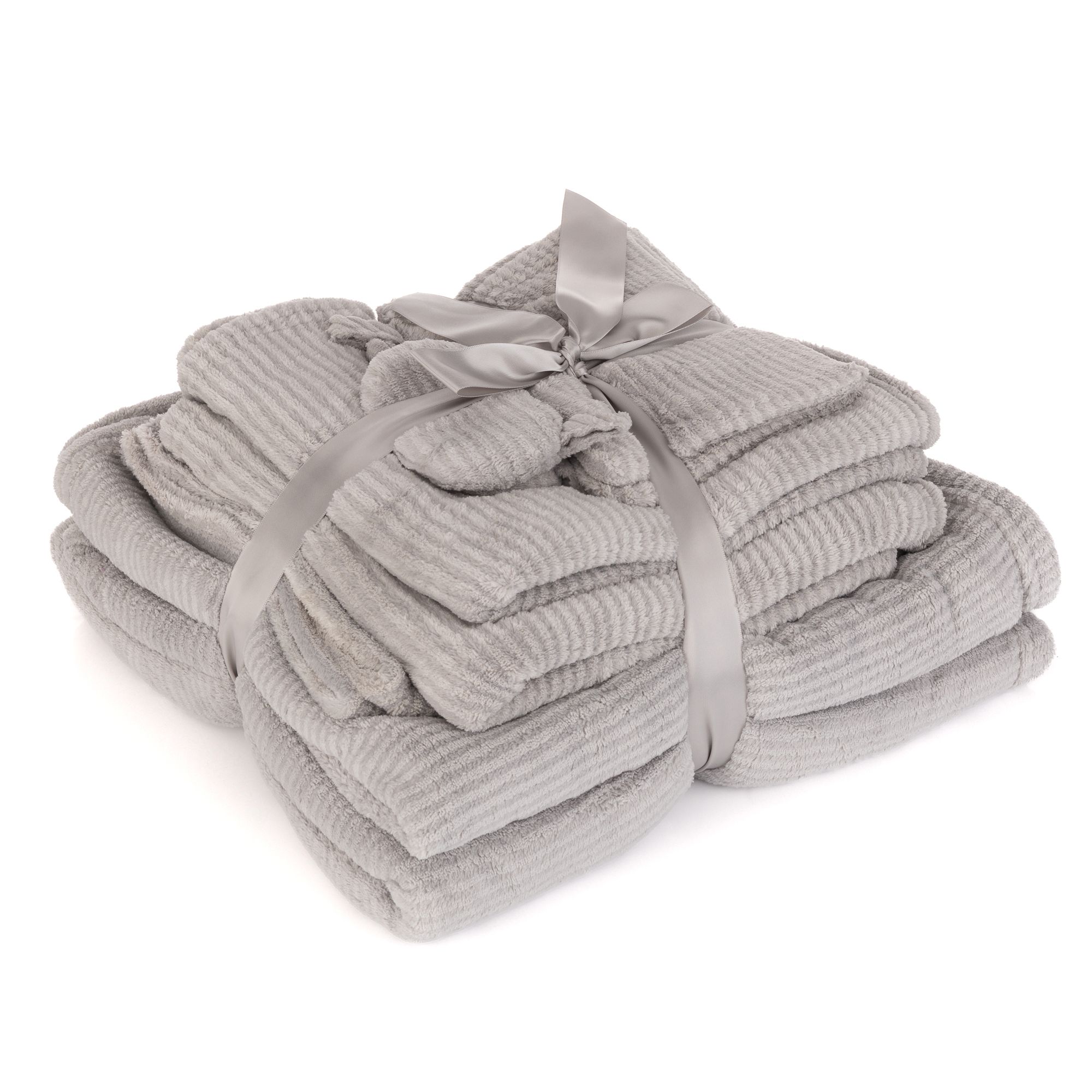 MONT CHALET Handtuch-Set, 10tlg. gestreift Kuschelplüsch Chinchillafell