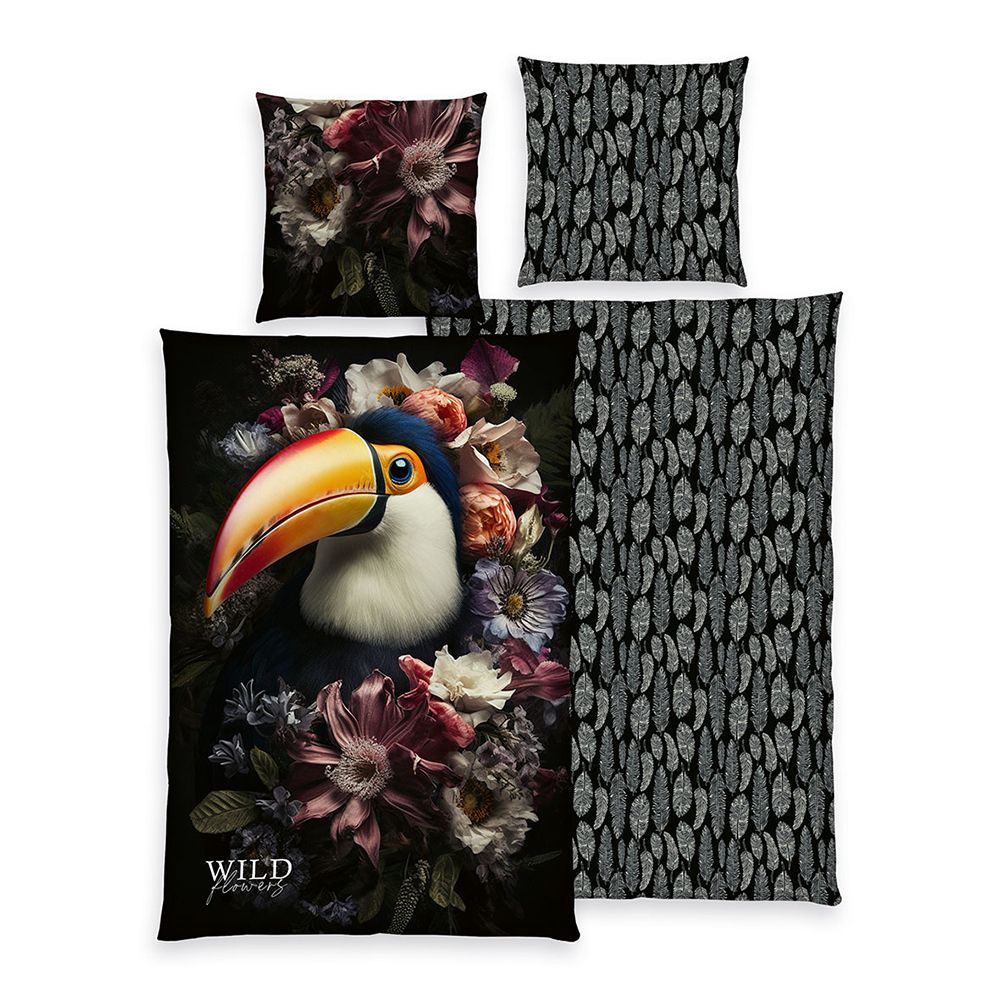 home® Edition by HERDING Bettwäsche Wild Flowers Baumwoll Renforcé Einzelbett, 2tlg.