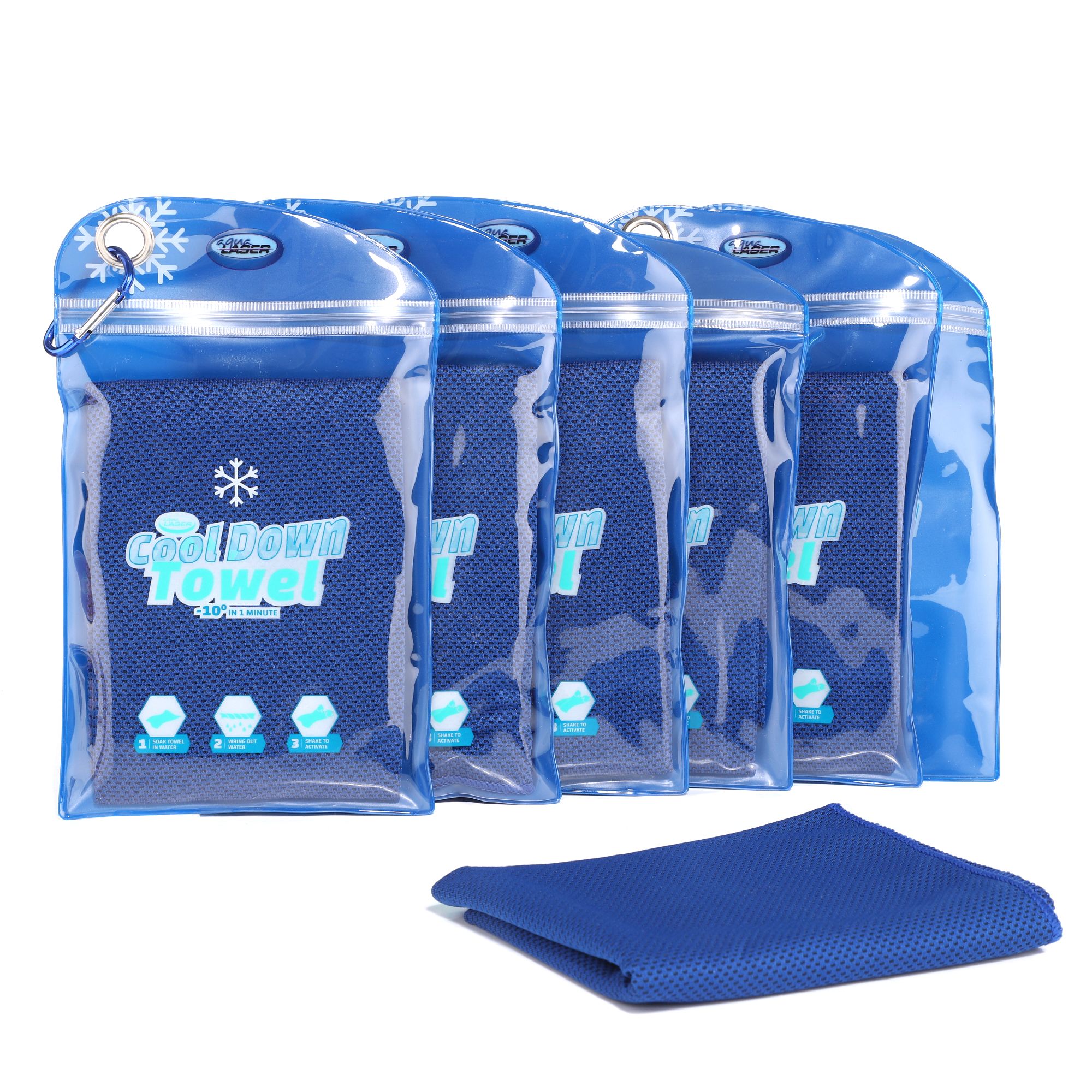 COOL DOWN TOWEL kühlende Tücher Polybag verschließbar 90x30cm 6 Stück