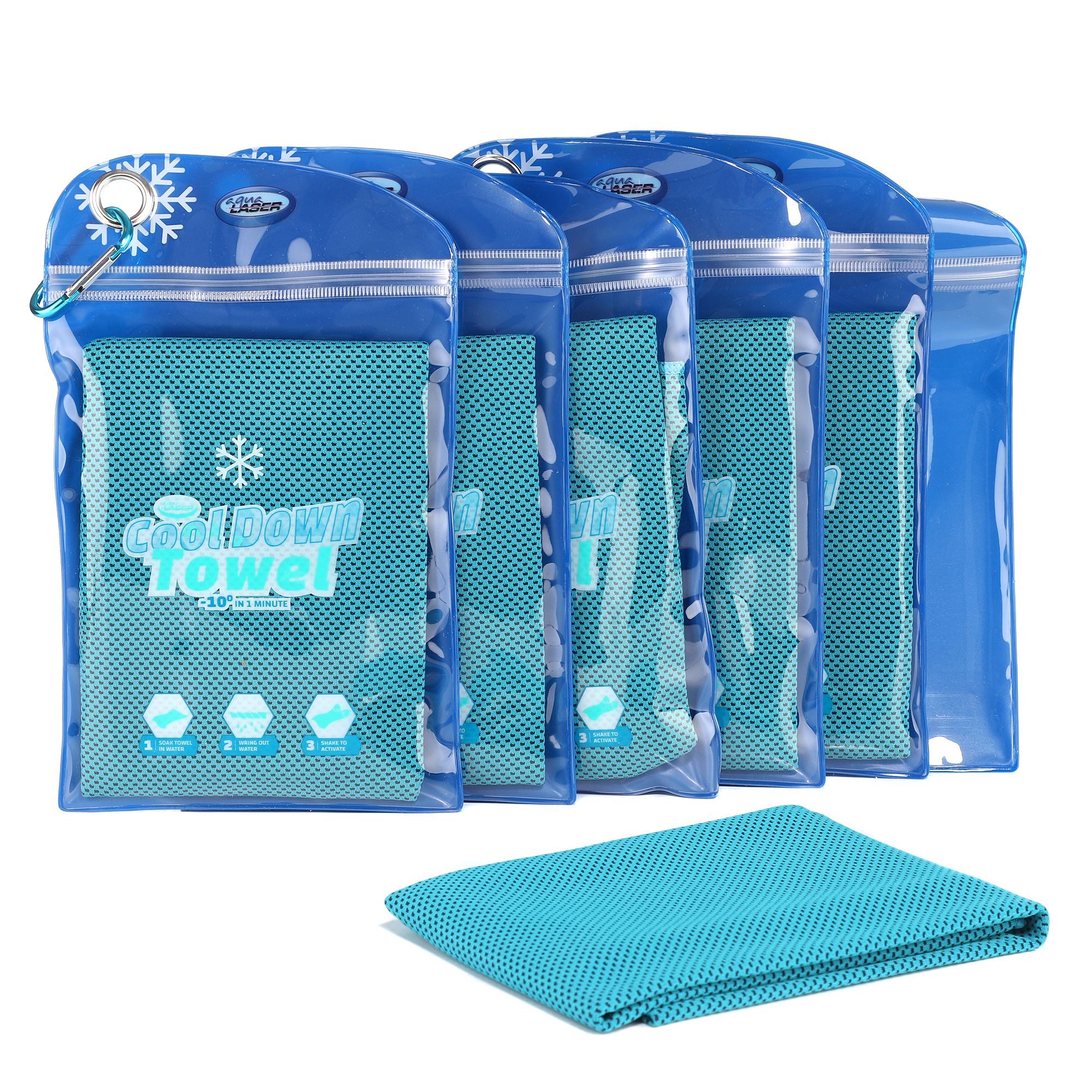 COOL DOWN TOWEL kühlende Tücher Polybag verschließbar 90x30cm 6 Stück